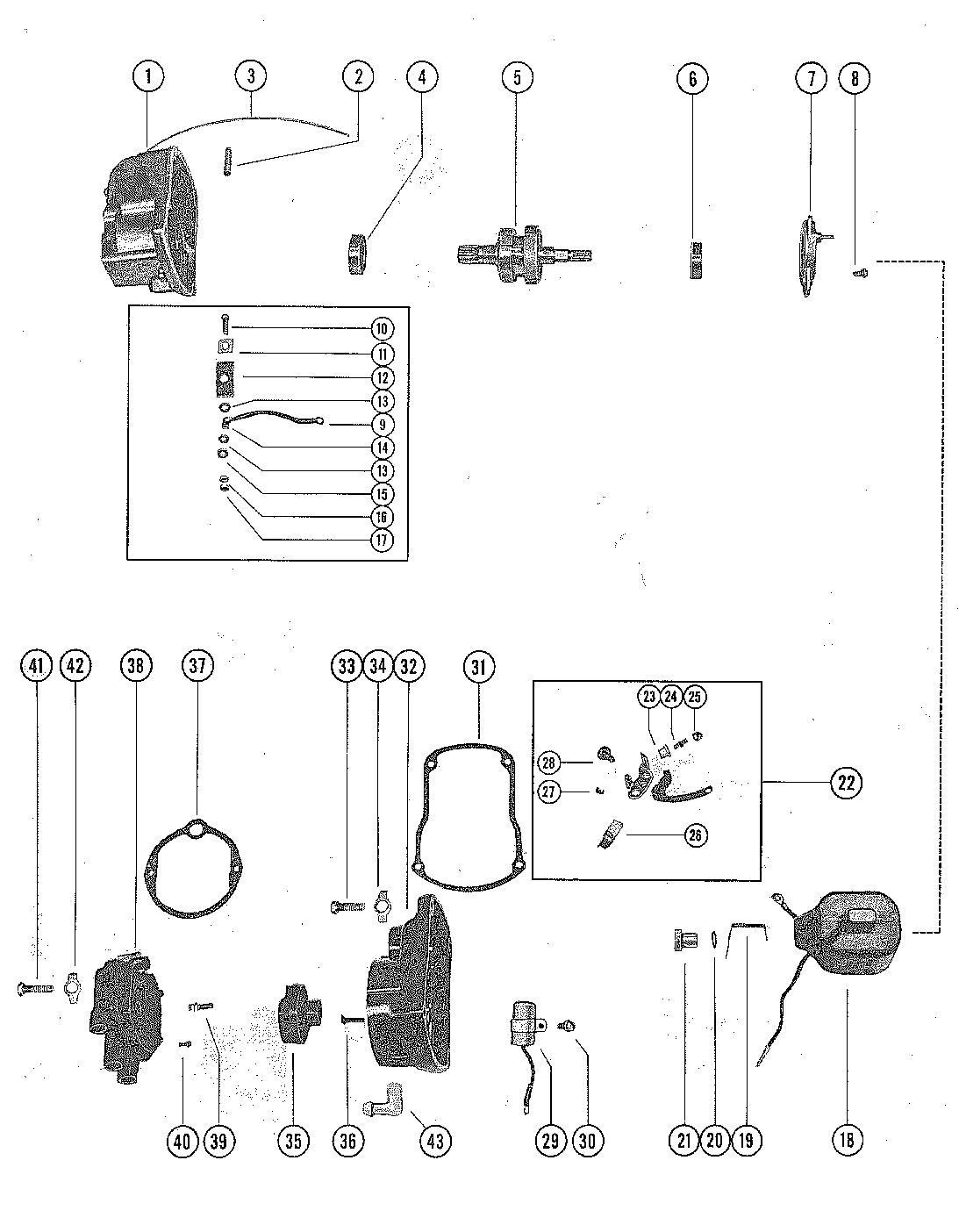 MAGNETO ASSEMBLY (INTERNAL PARTS)