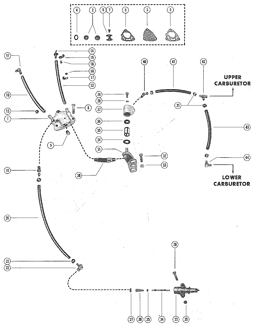 FUEL PUMP, FUEL FILTER AND FUEL LINES (SERIAL GROUP NO. 13)