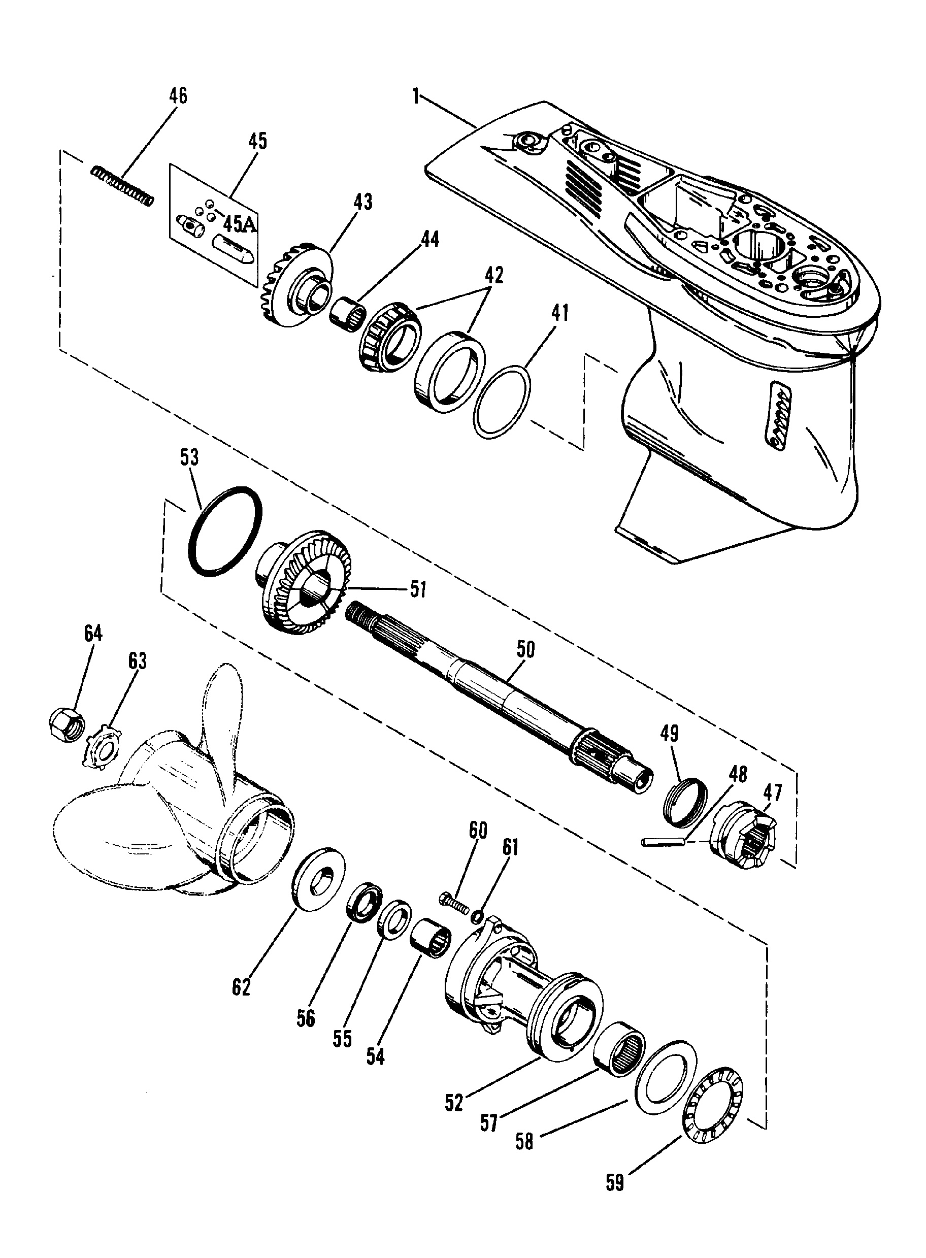 Gear Housing, Propeller Shaft