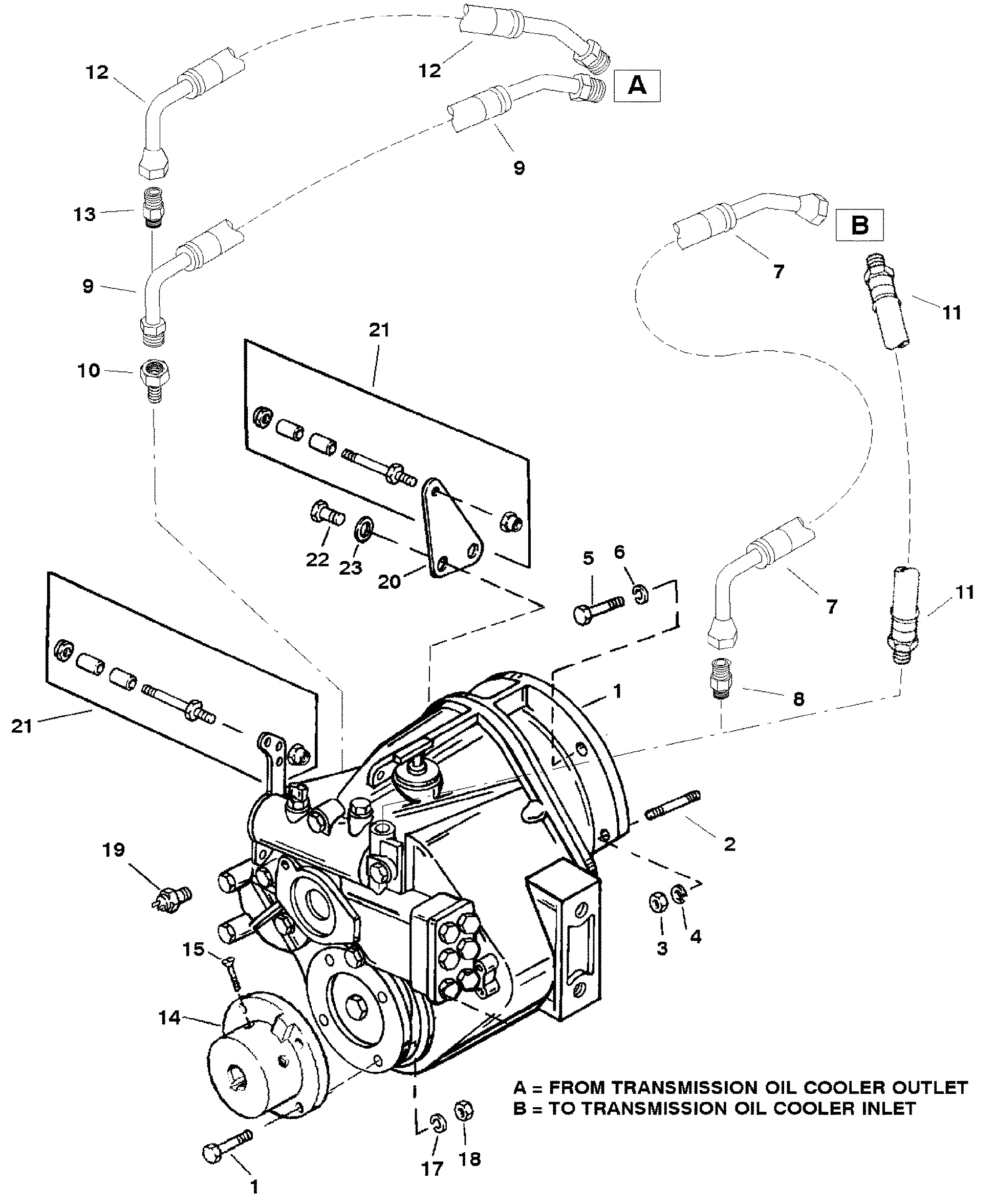 Trasmissione e parti correlate (Borg Warner 5000)