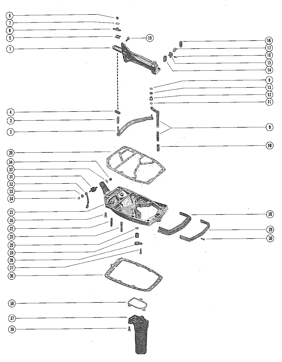 SHIFT LINKAGE AND EXHAUST PLATE
