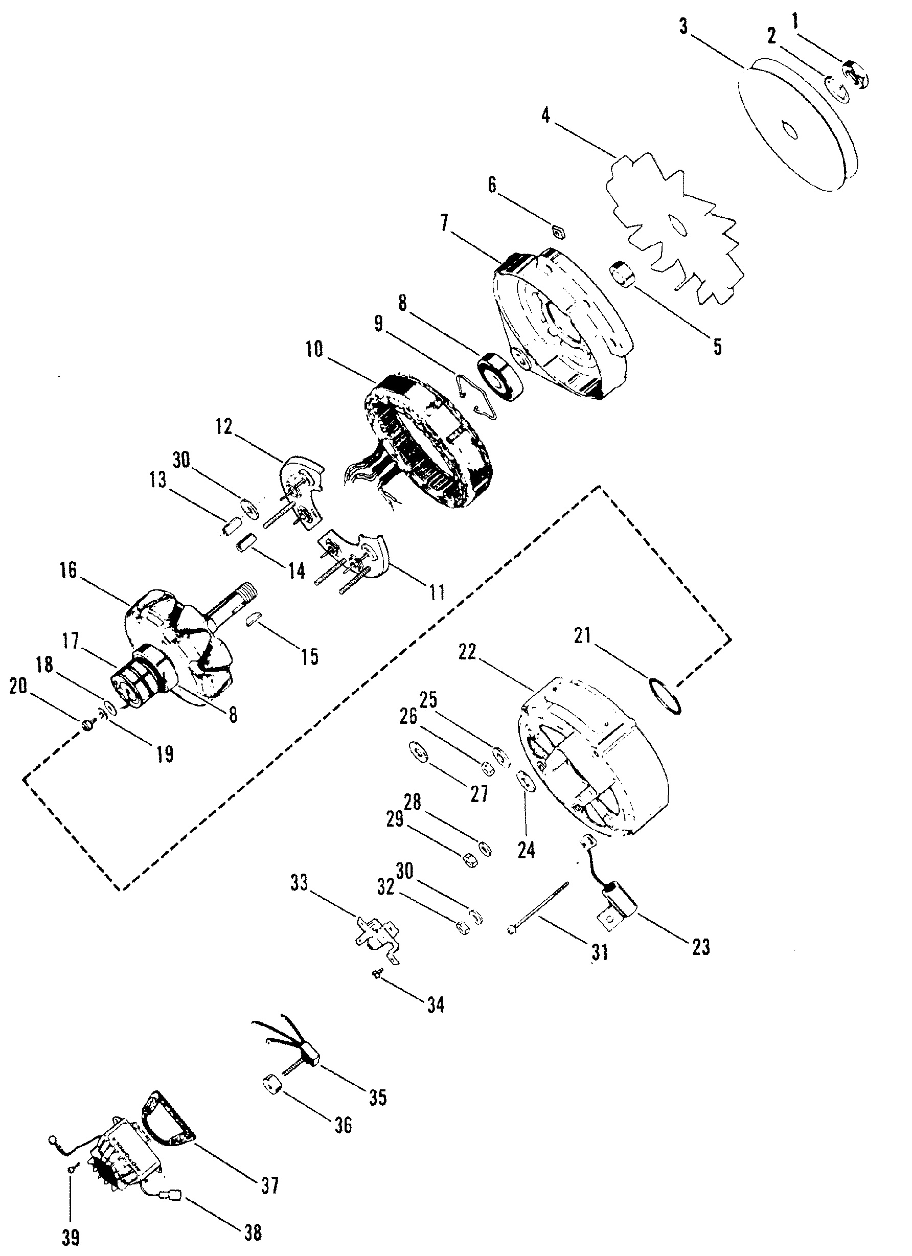 ALTERNATORE(MOTOROLA #8MR2039K)