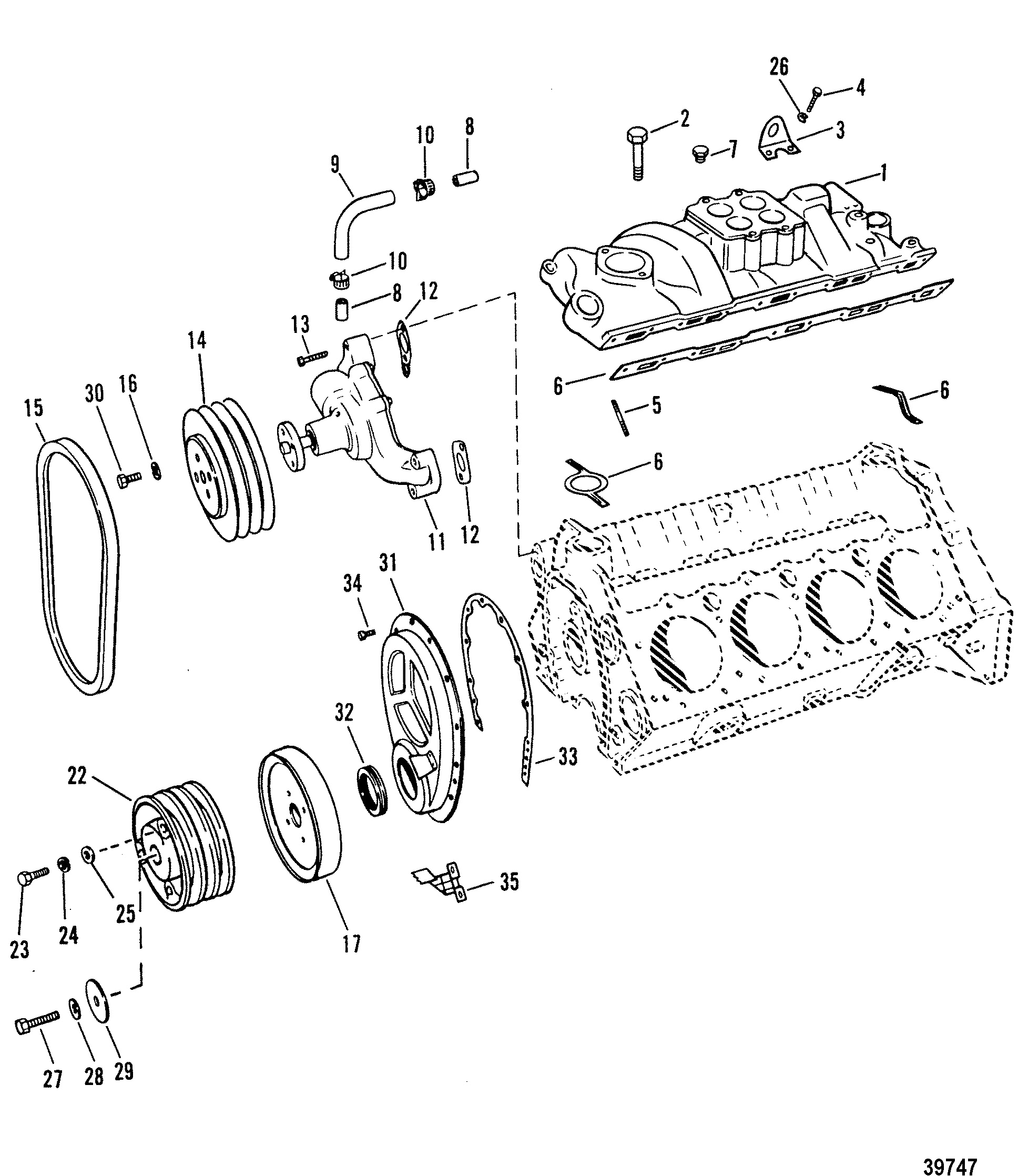 INTAKE MANIFOLD AND FRONT COVER