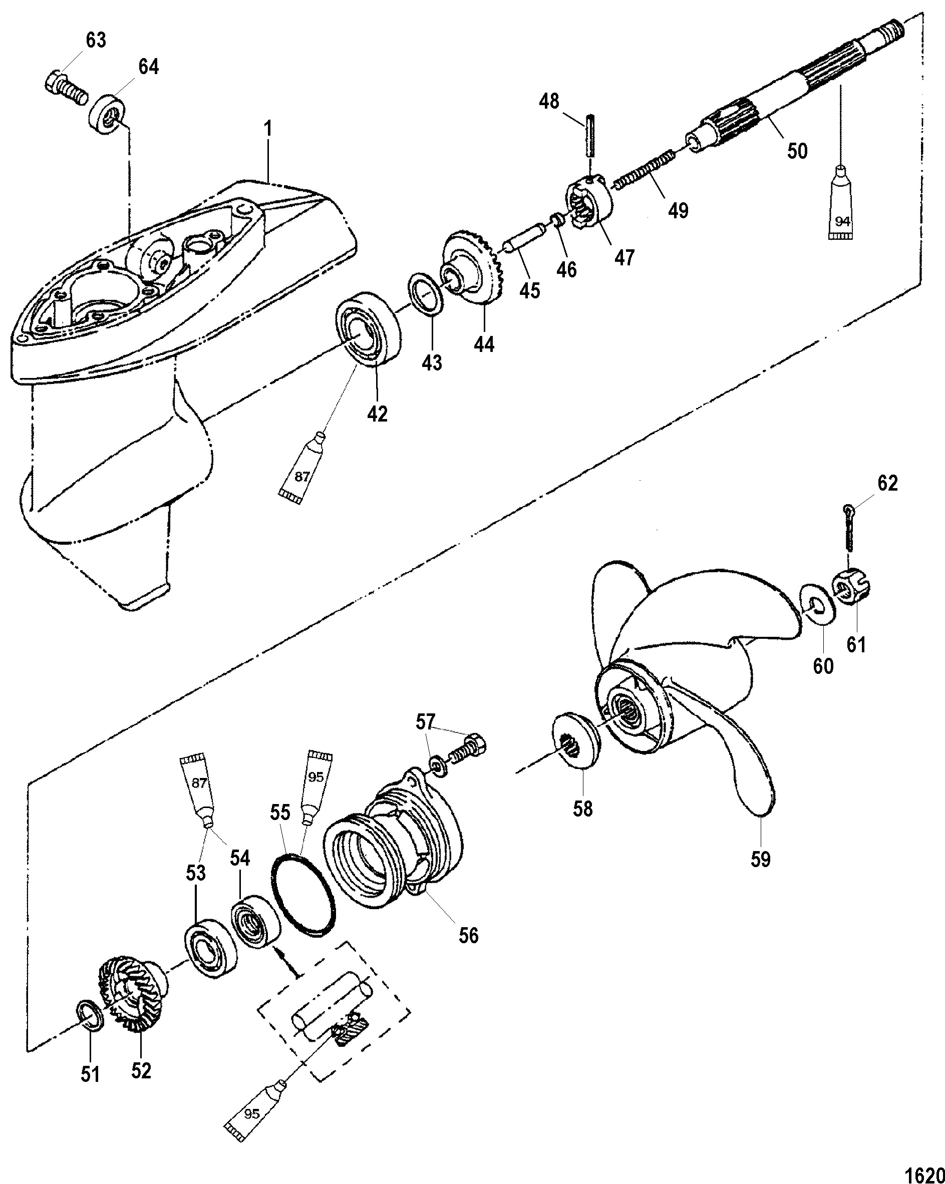 Gear Housing, Propeller Shaft