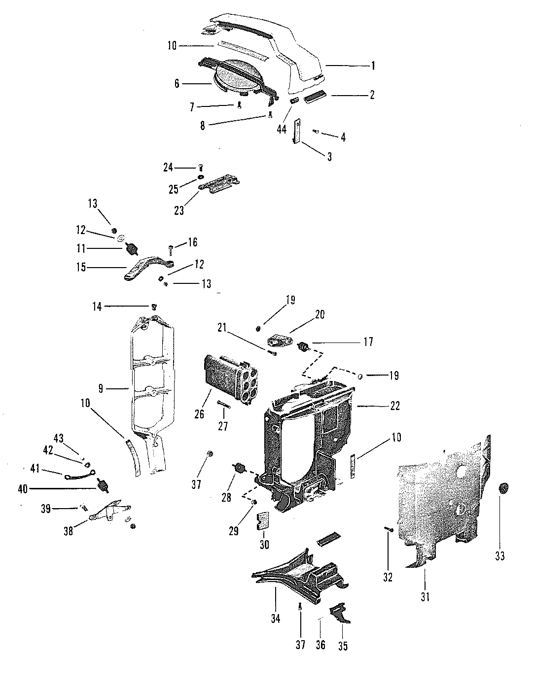 COWL SUPPORT BRACKETS