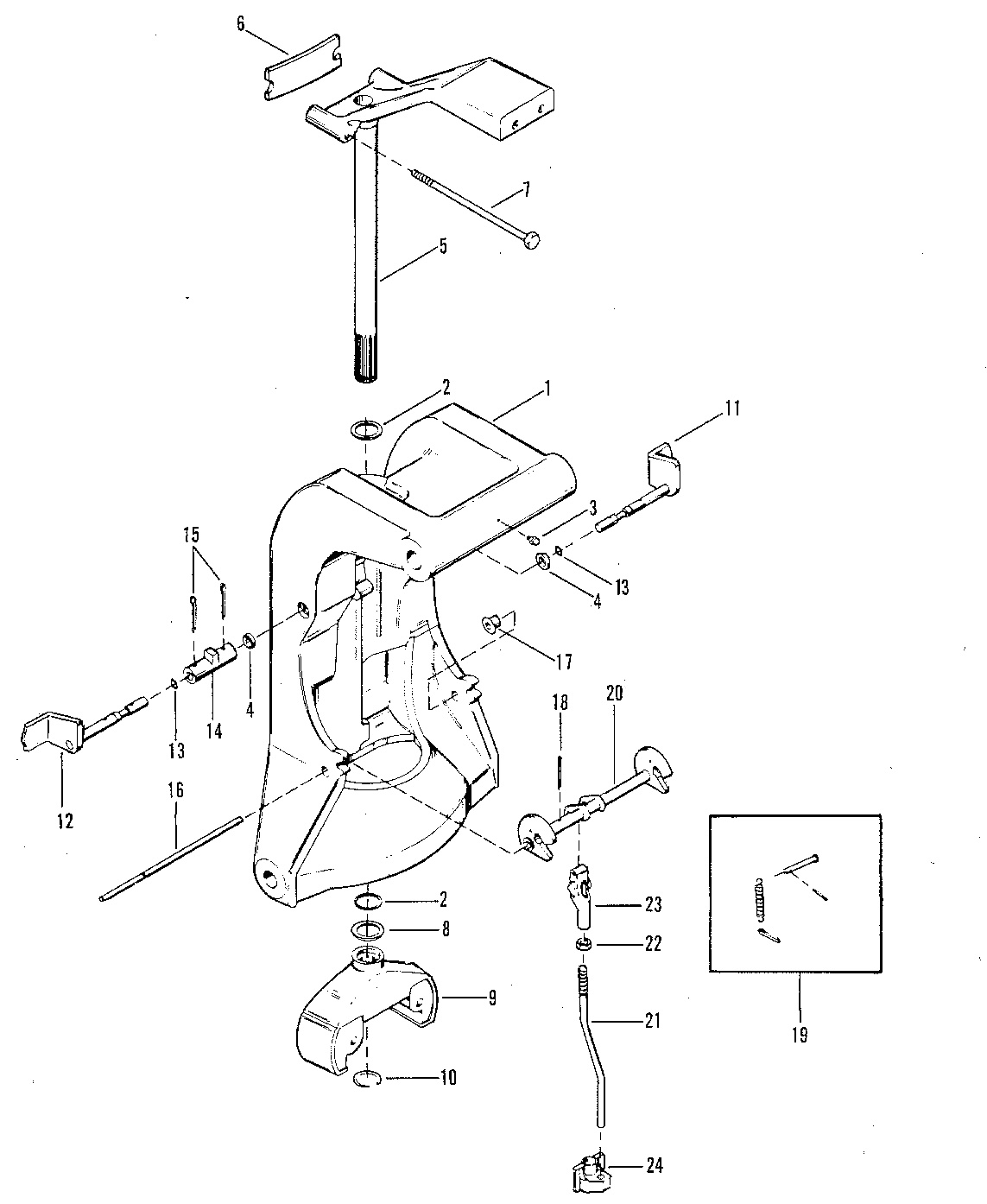 SWIVEL BRACKET AND REVERSE LOCK
