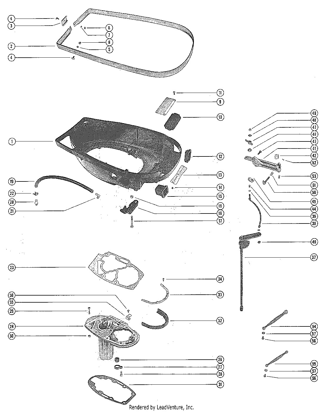 BOTTOM COWL AND SHIFT LINKAGE