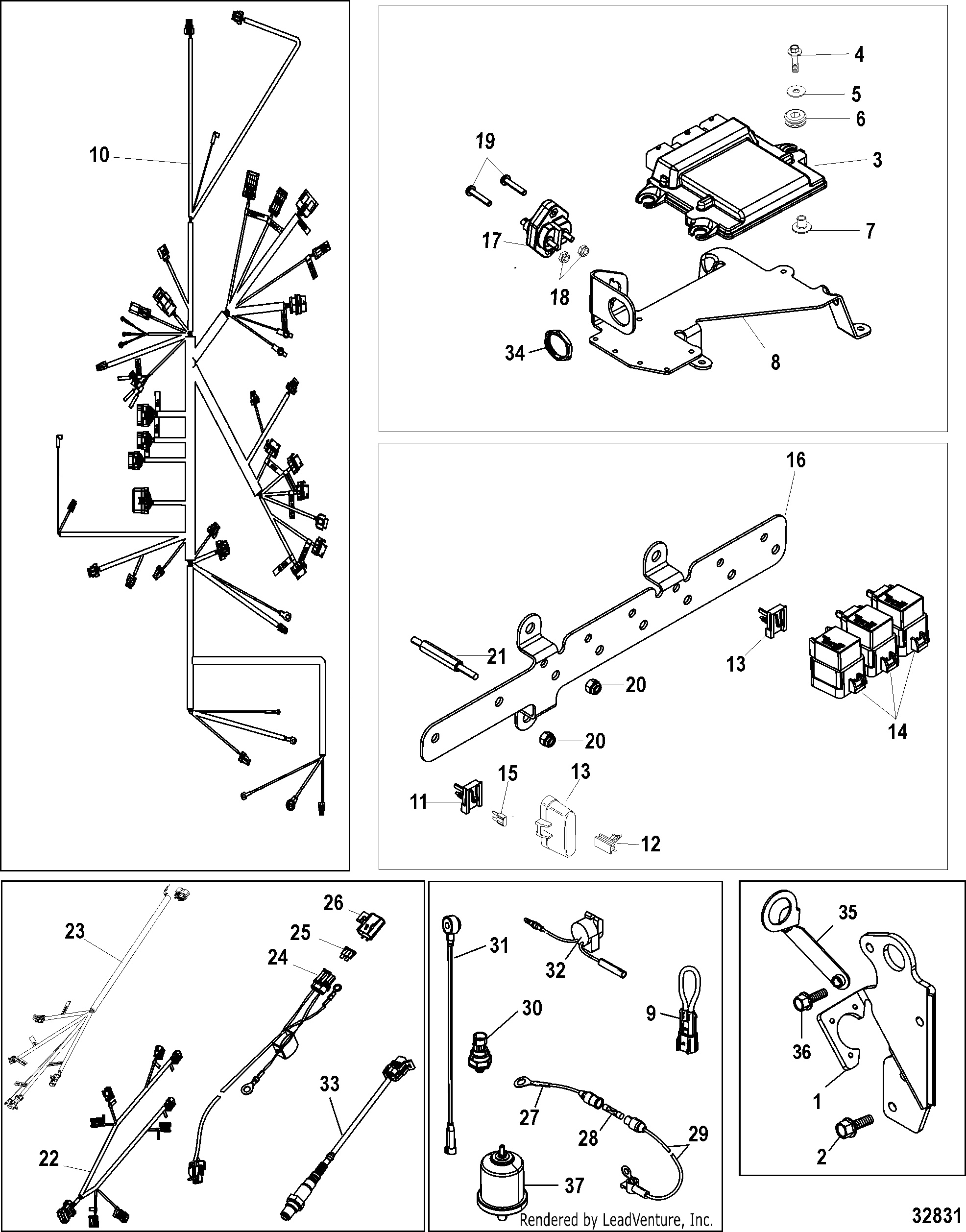 Electrical Components, Mechanical Throttle and Shift
