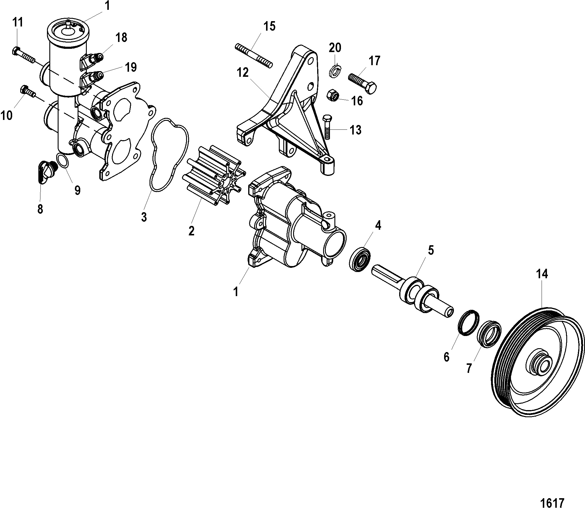 SEA WATER PUMP ASSEMBLY