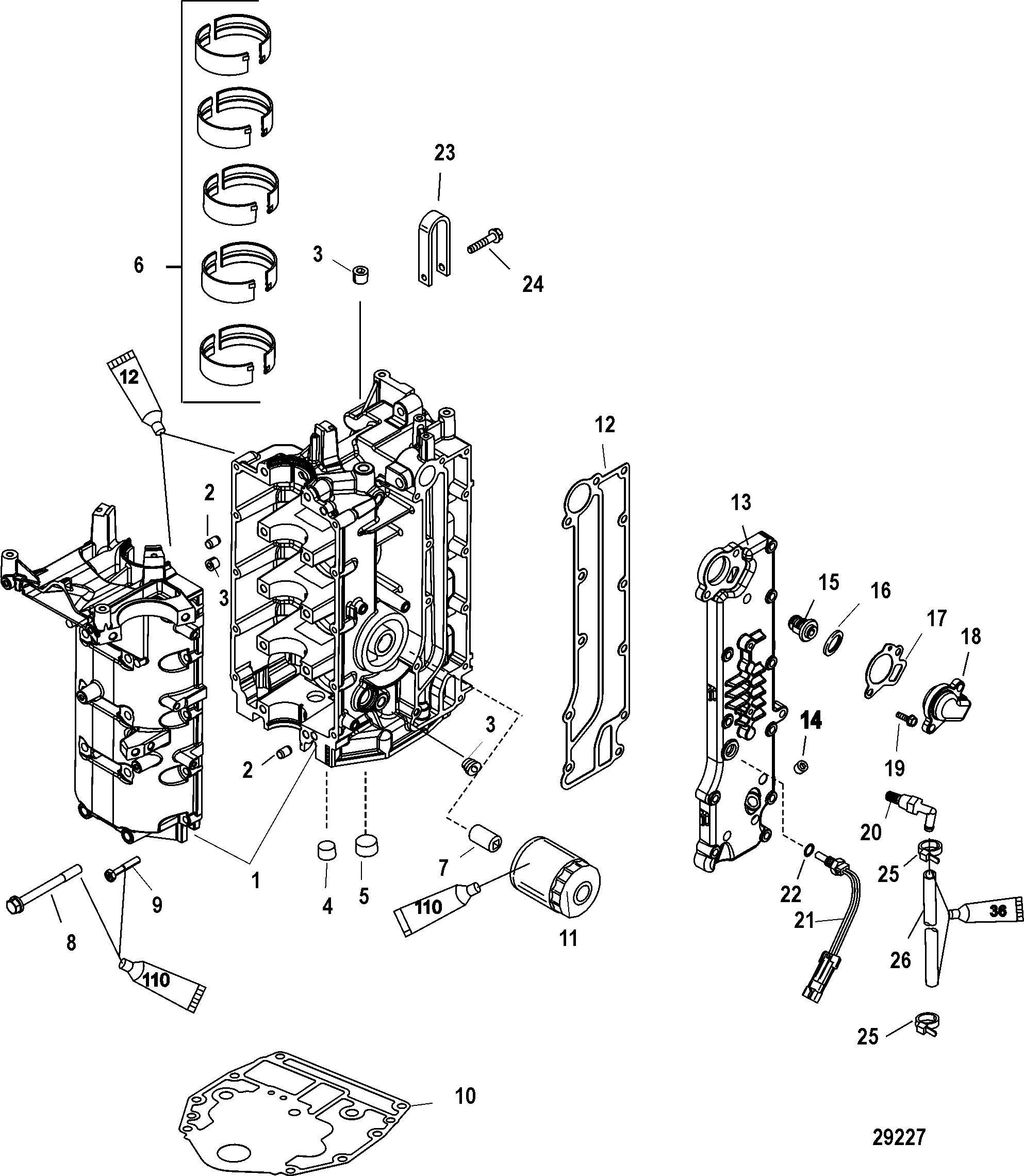 Cylinder Block and Crankcase