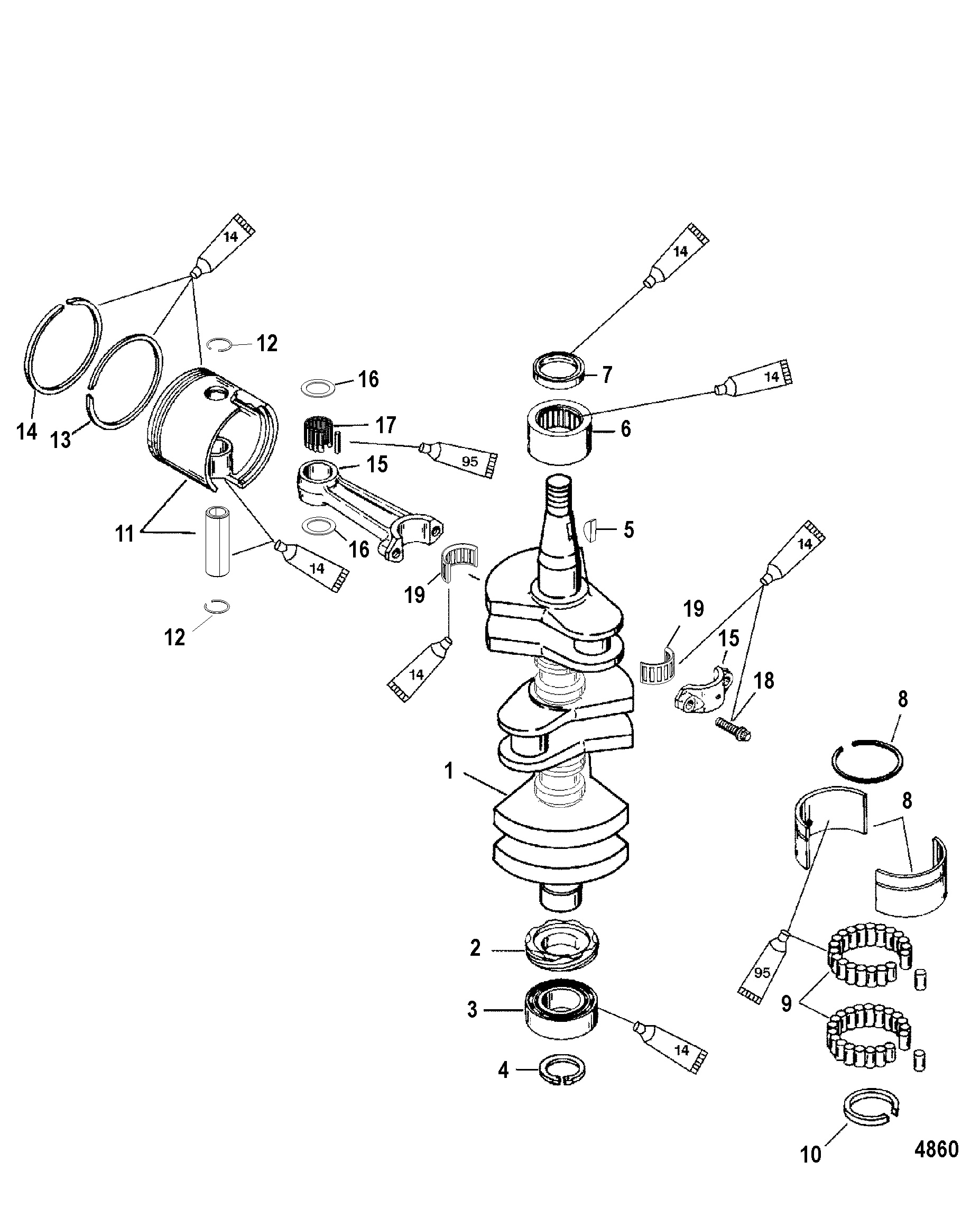 Crankshaft, Pistons and Connecting Rods