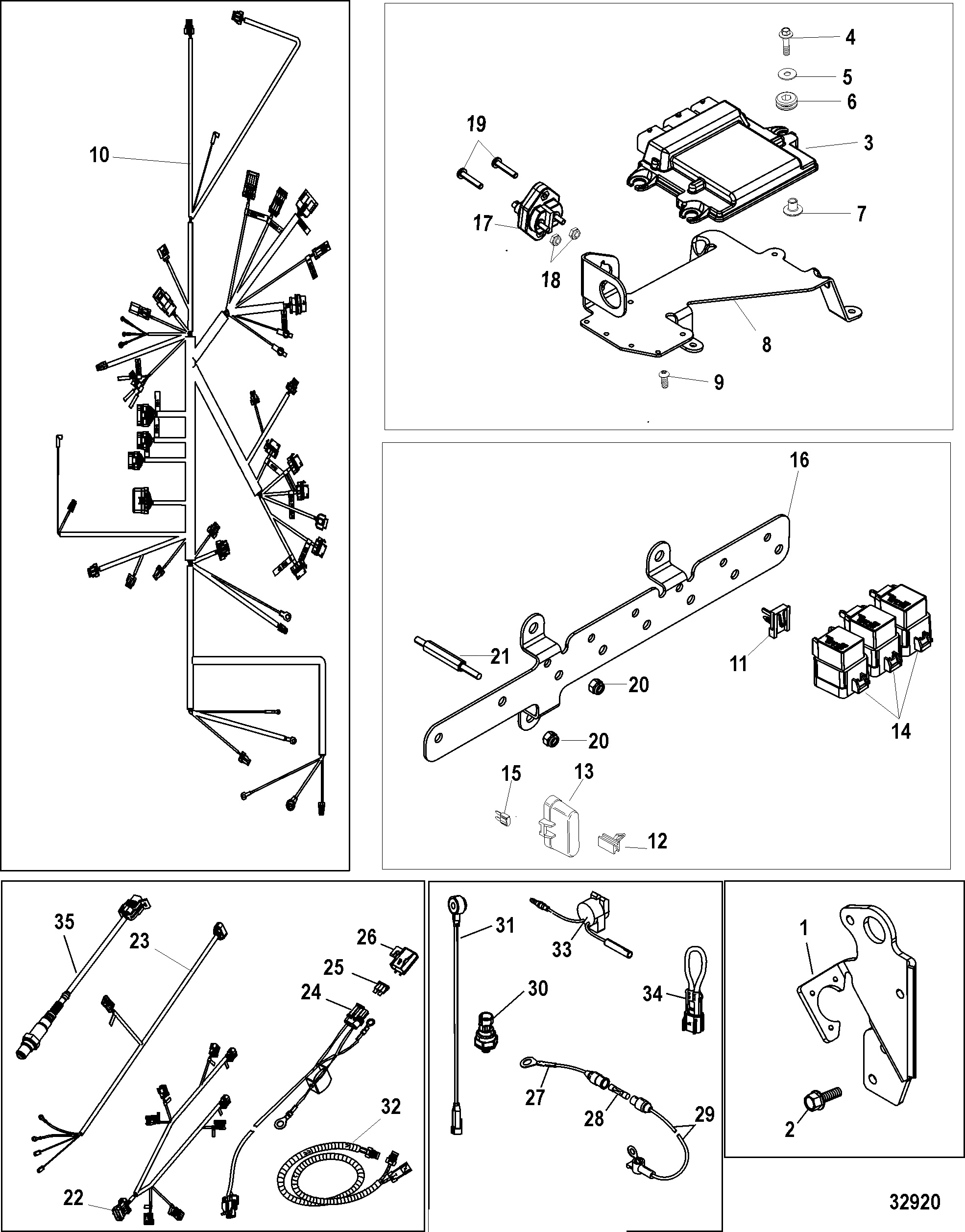 Electrical Components, Mechanical Throttle and Shift