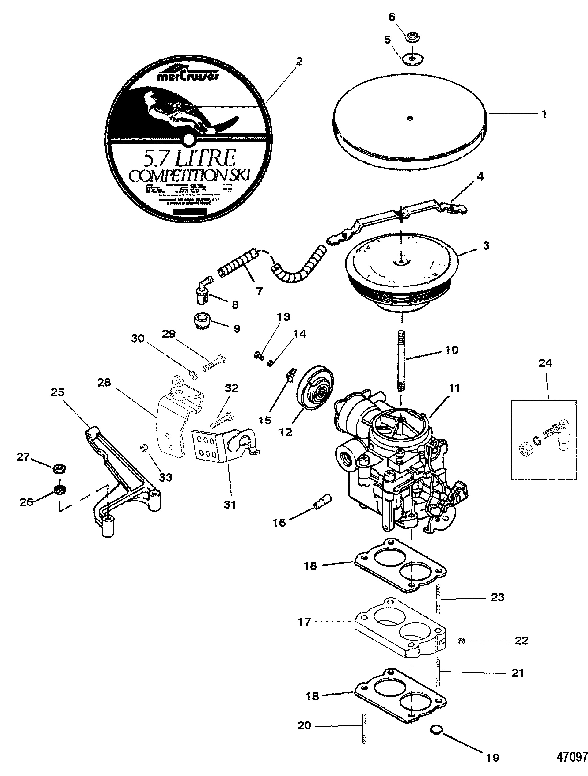CARBURETOR THROTTLE LINKAGE(2 BARREL)