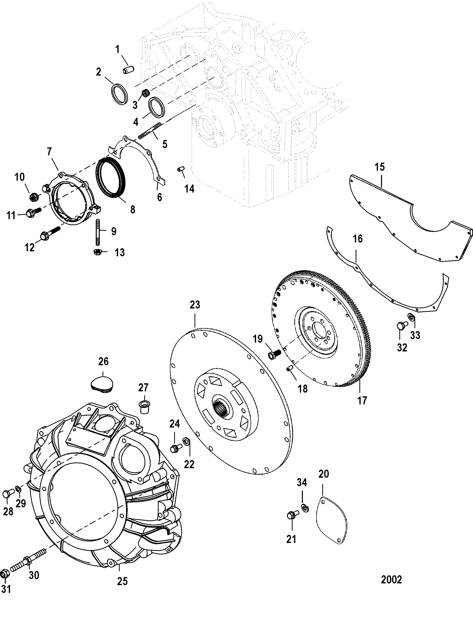 Cylinder Block, Flywheel Housing