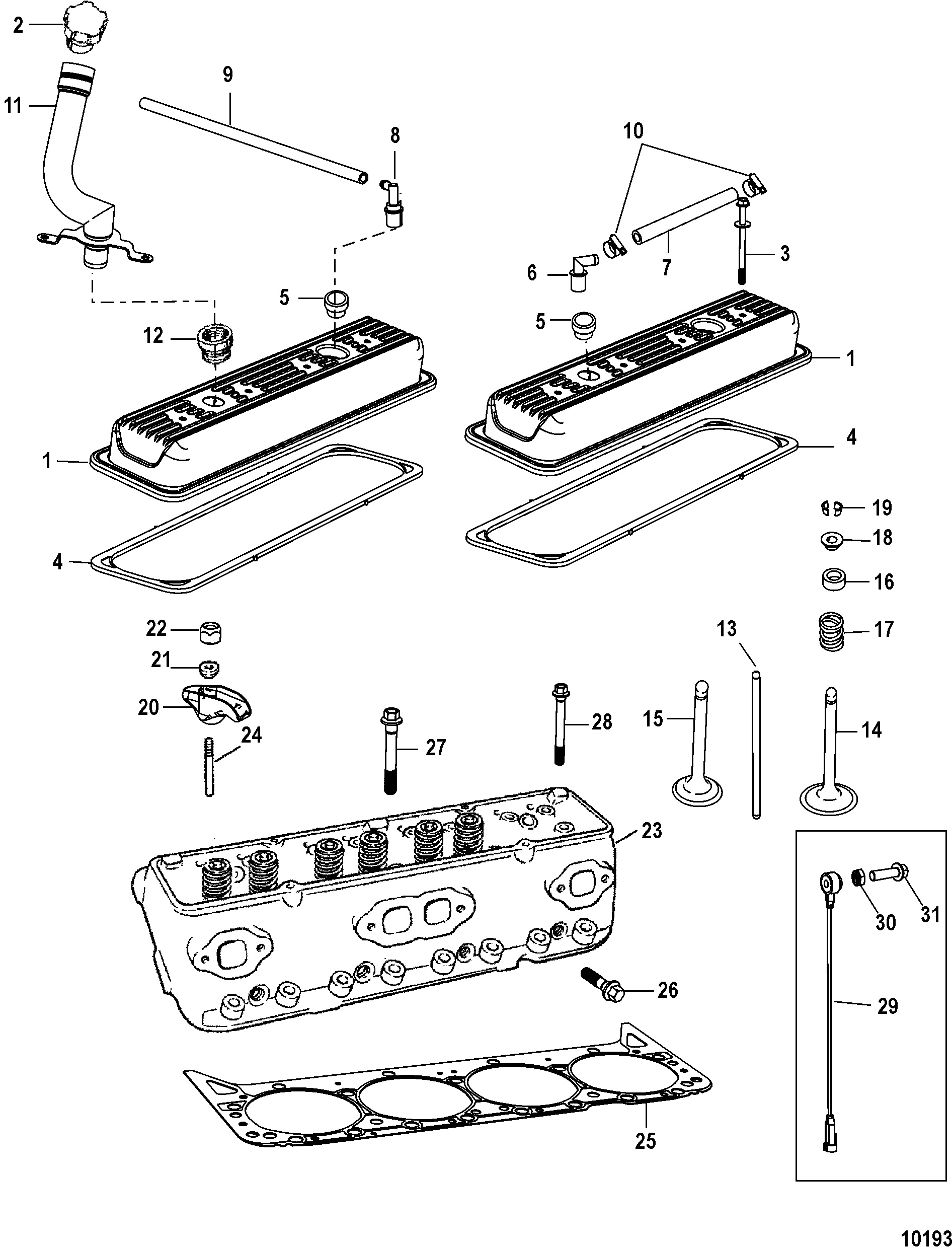 Cylinder Head And Rocker Cover