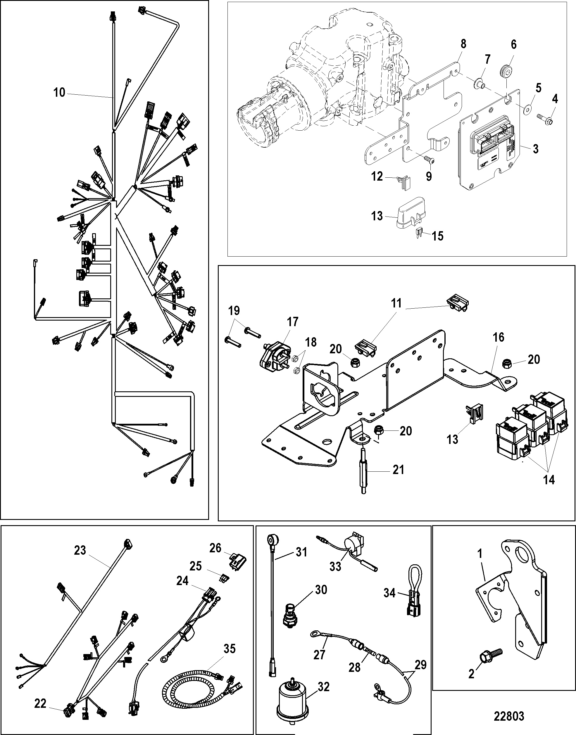 Electrical Components, Mechanical Throttle and Shift