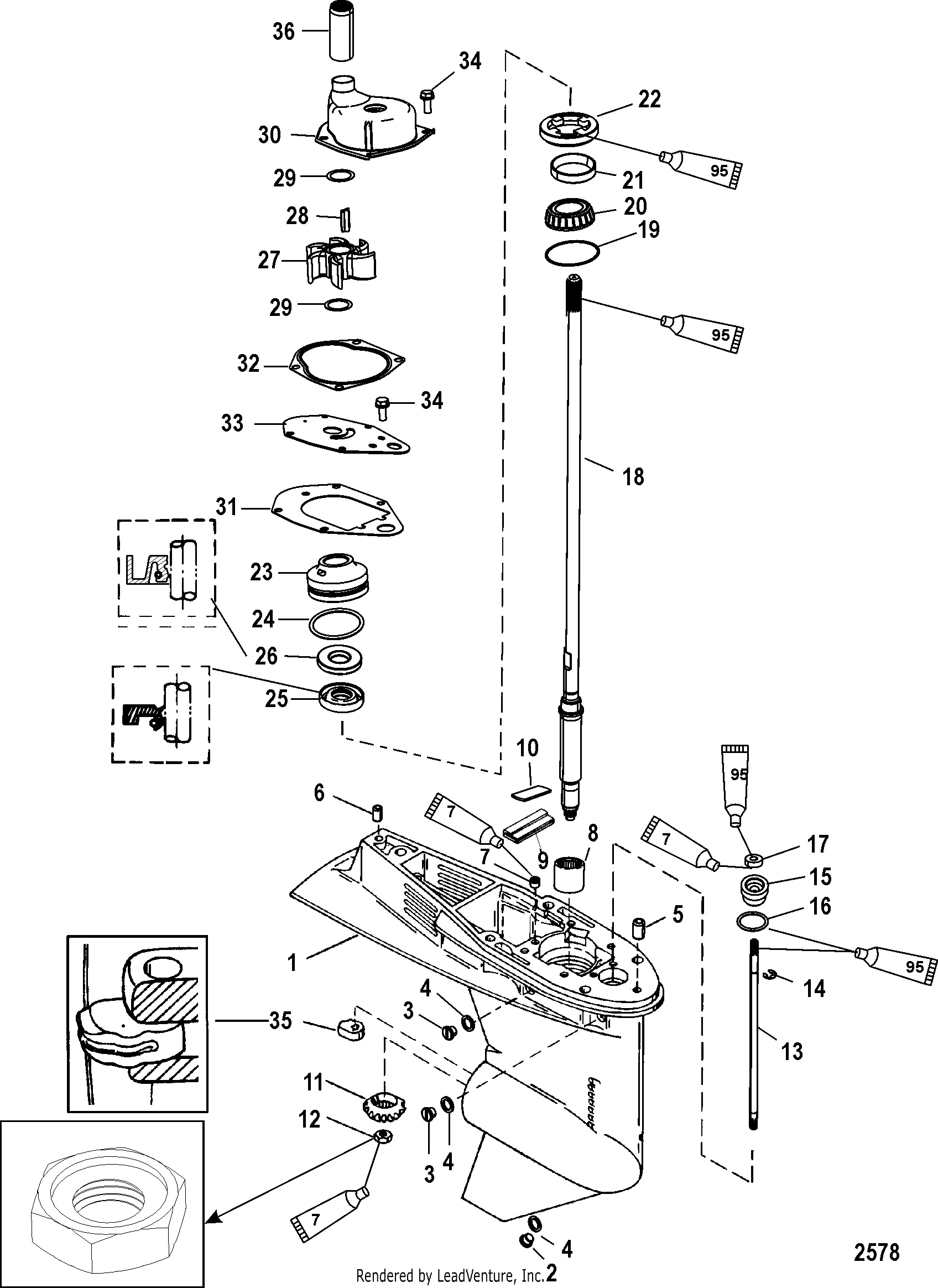 Gear Housing(Driveshaft)(1.83 1 Gear Ratio)