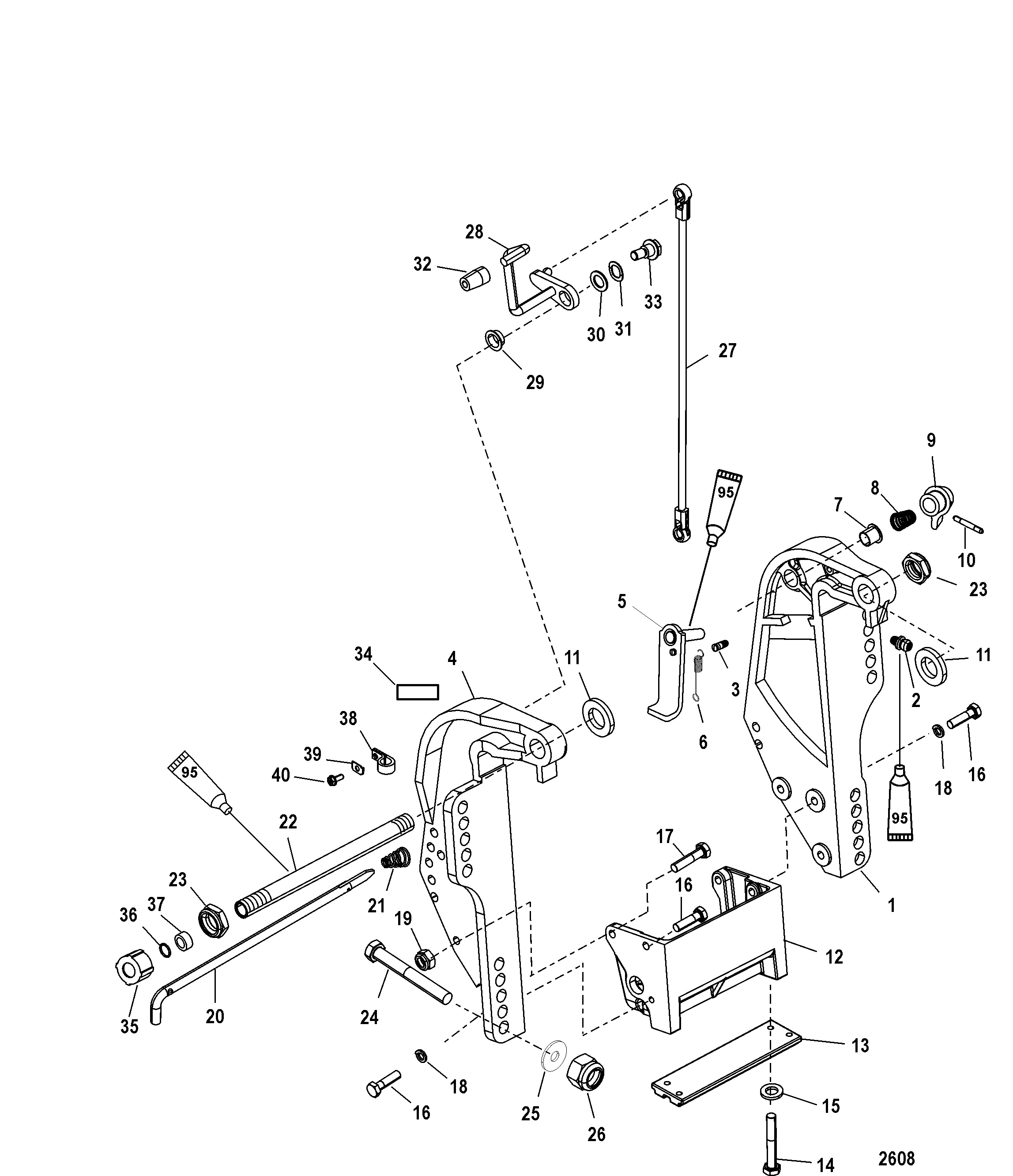 Transom Bracket(Electric)