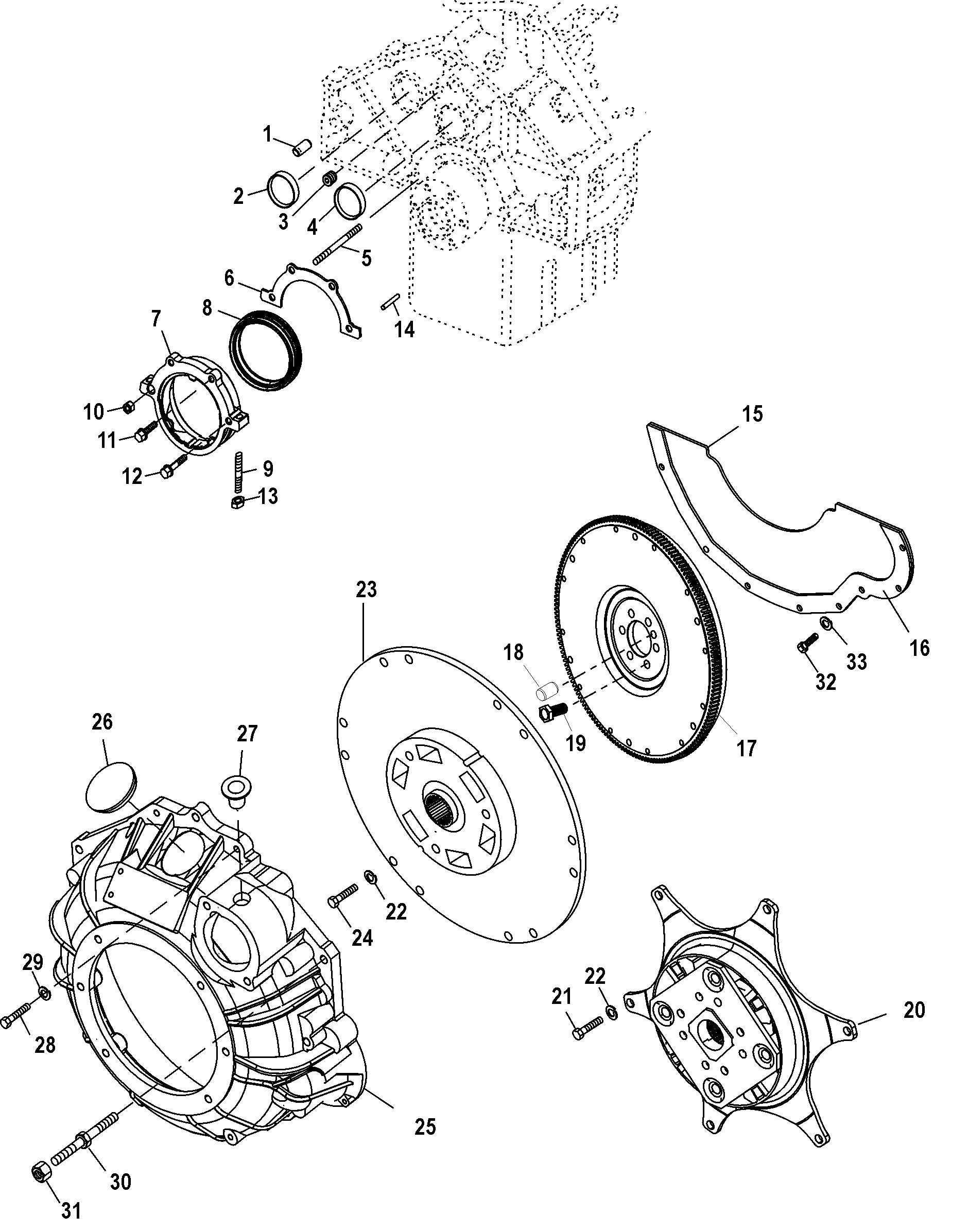 Cylinder Block, Flywheel Housing