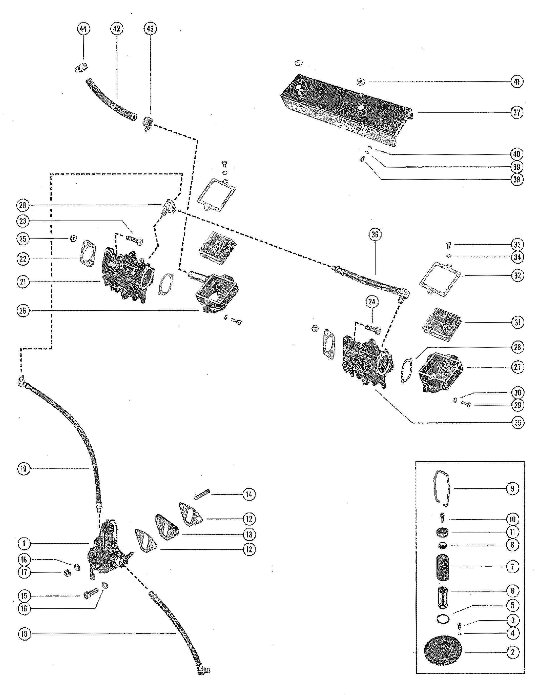 POMPA DEL CARBURANTE, LINEE DEL CARBURANTE E CARBURATORE