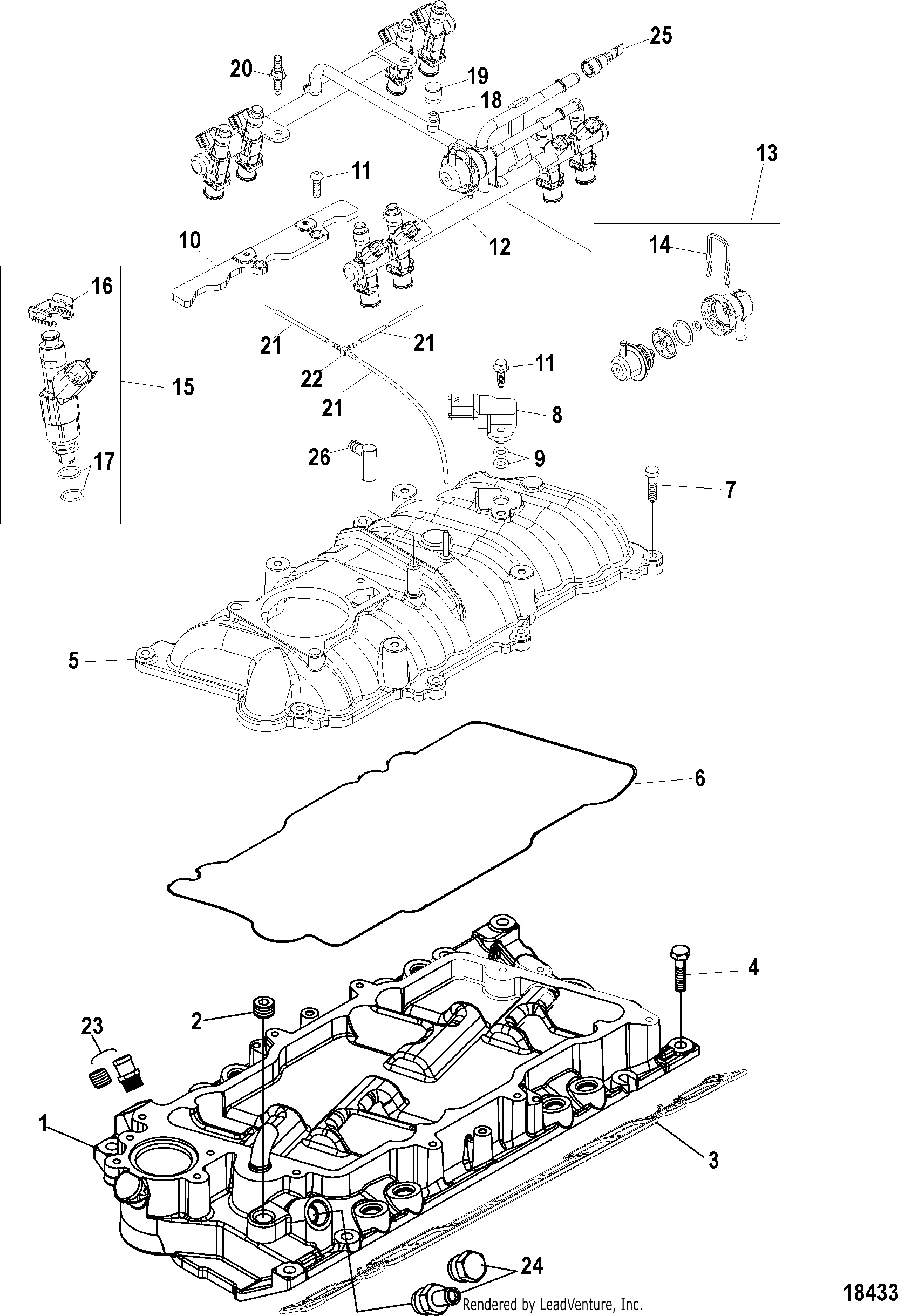 Intake Manifold and Fuel Rail