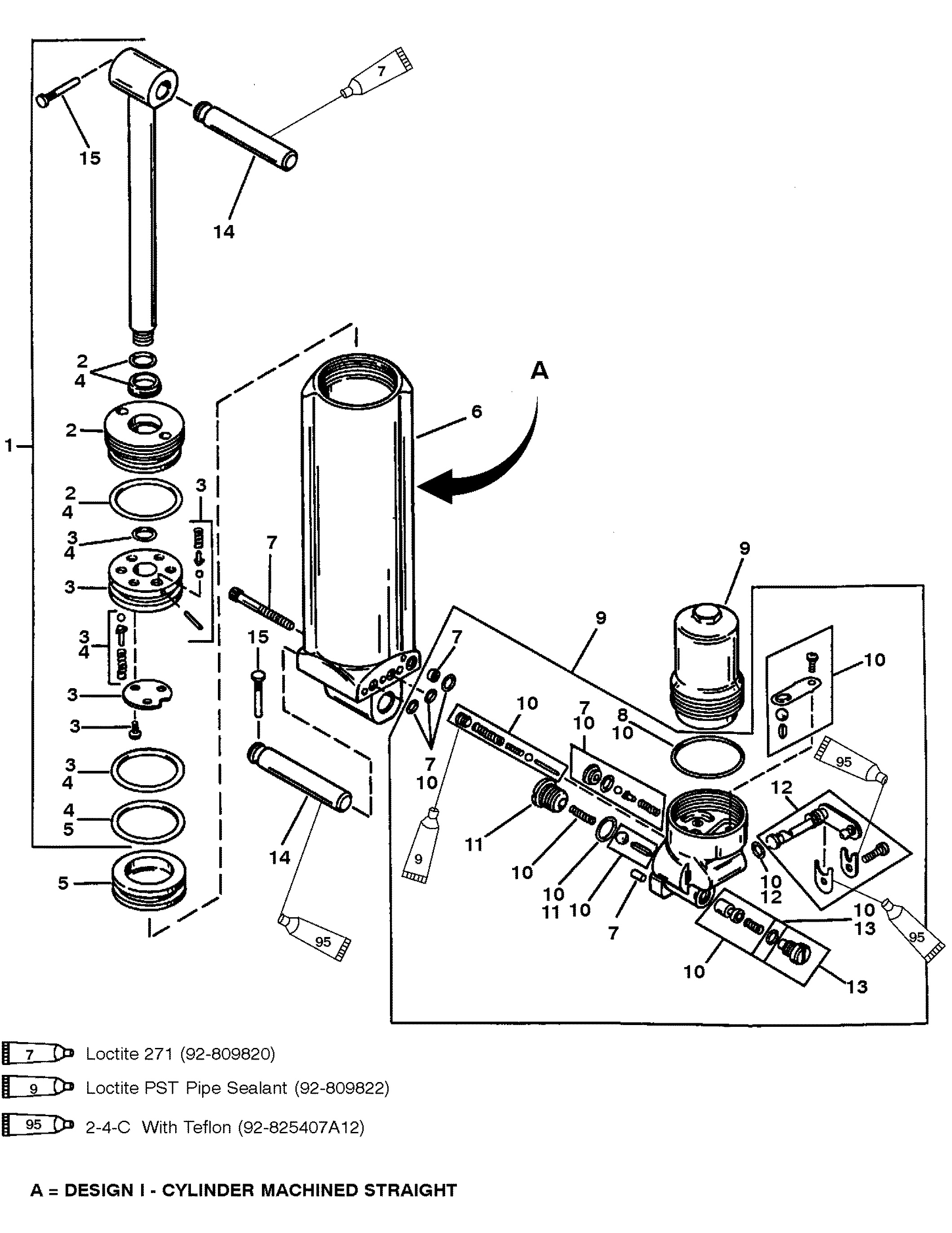 MANUAL TILT COMPONENTS (DESIGN I)