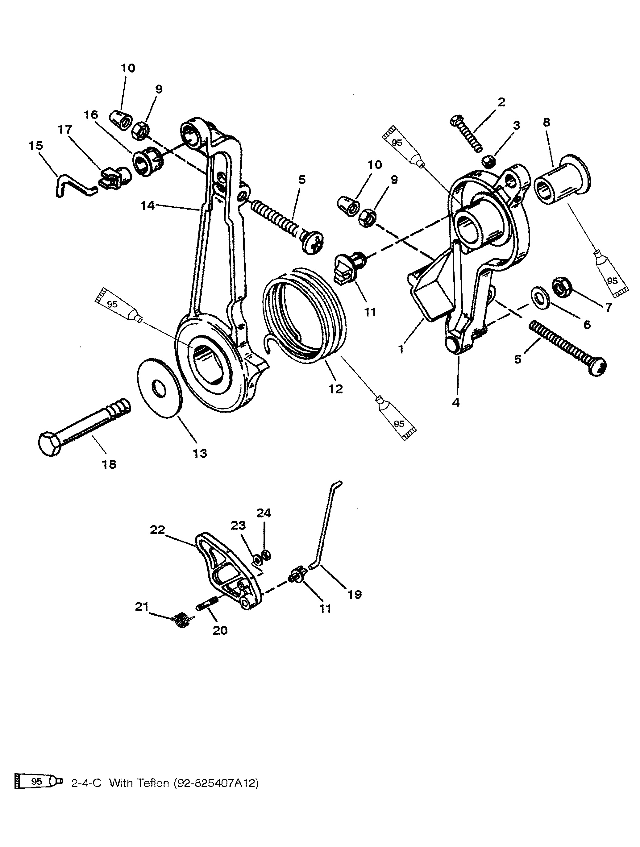 THROTTLE LEVER AND LINKAGE