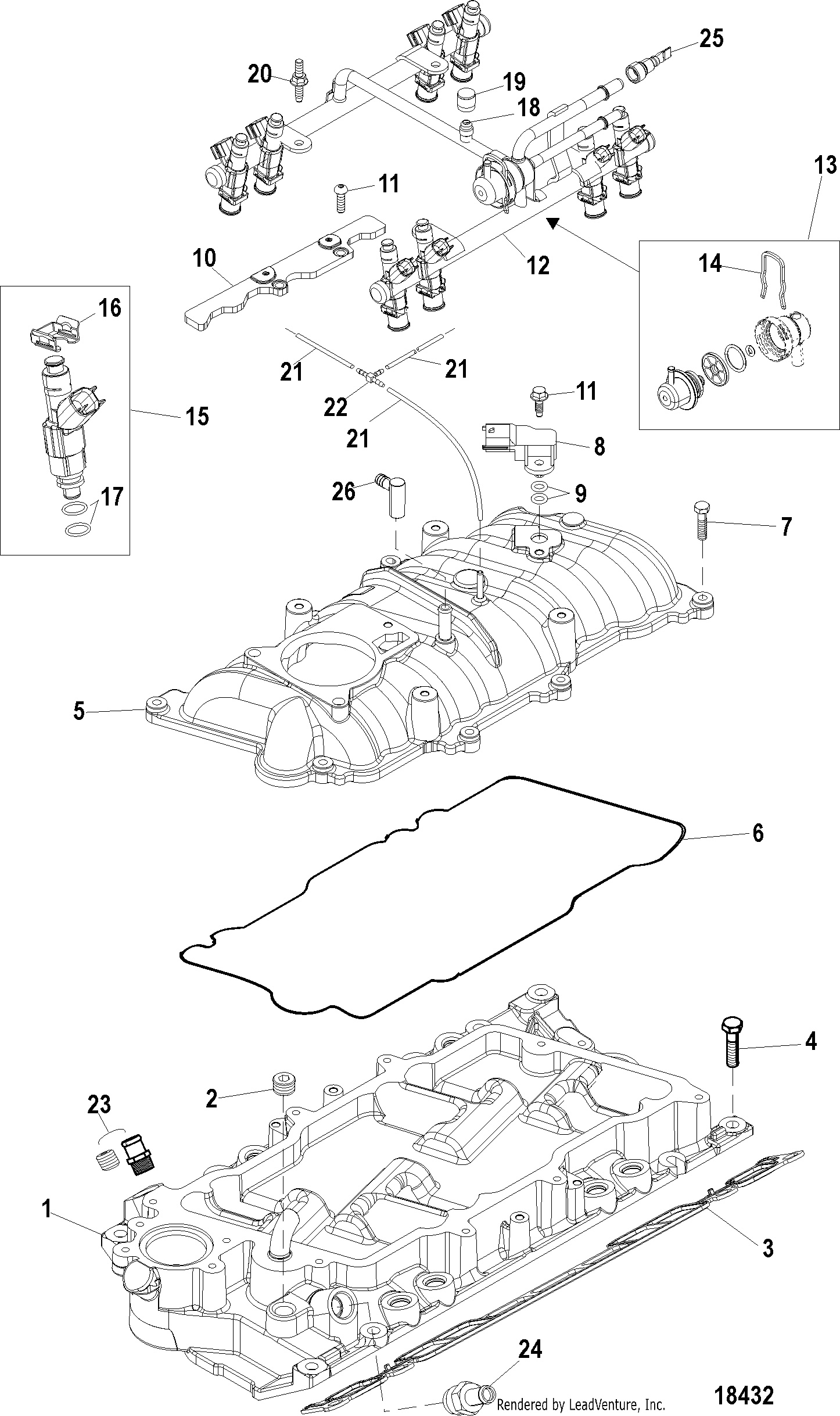 Intake Manifold and Fuel Rail