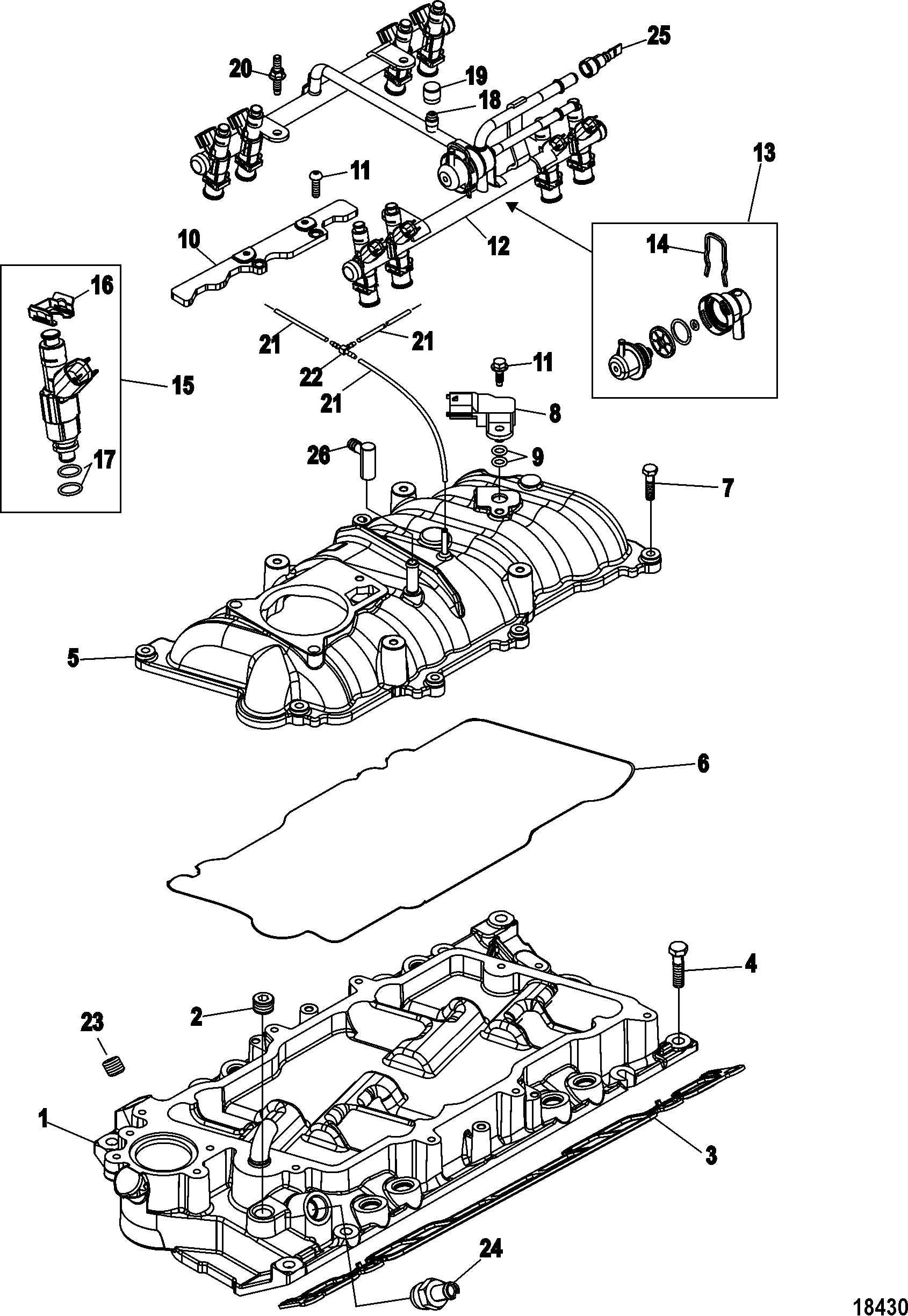 Intake Manifold and Fuel Rail