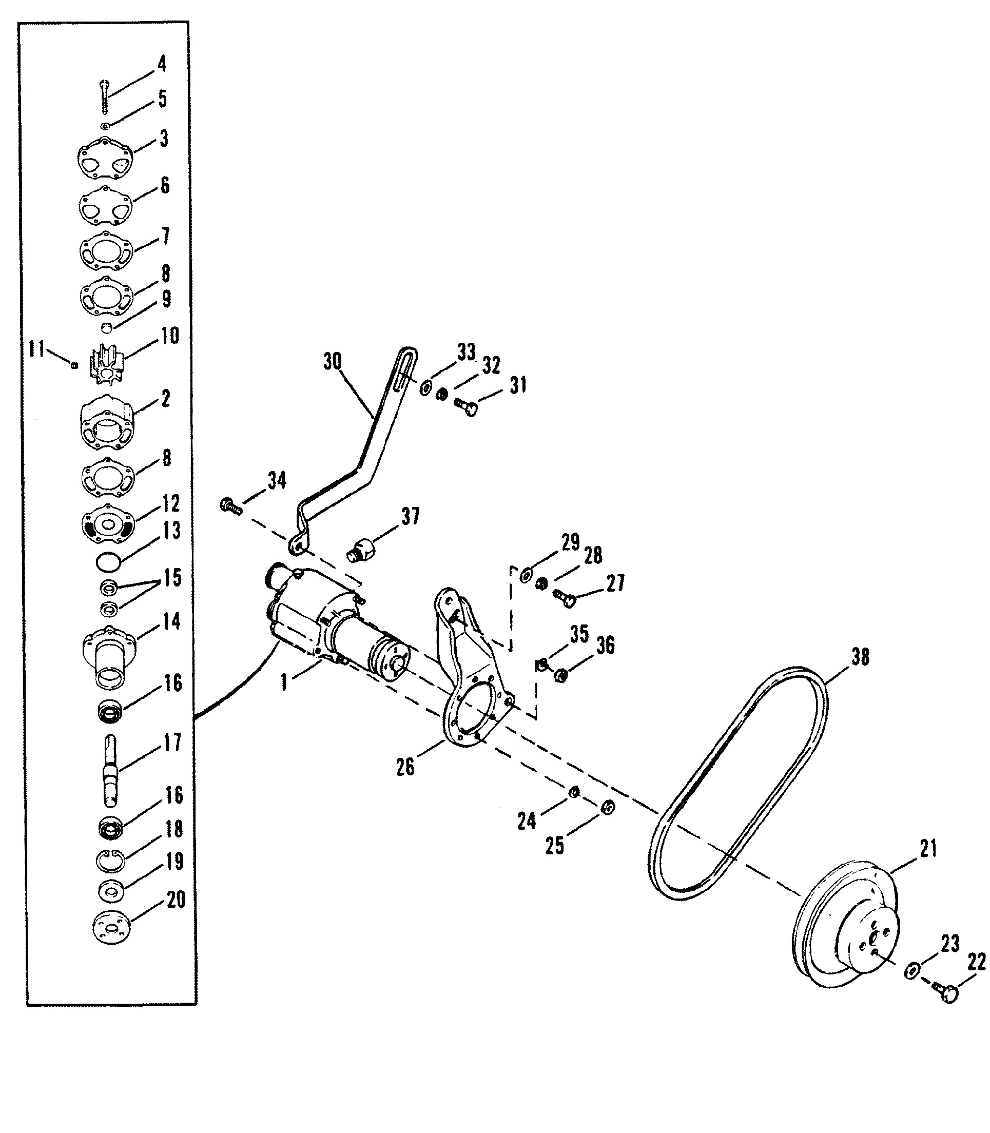 Sea Water Pump Assembly(Design I) Stamped Steel
