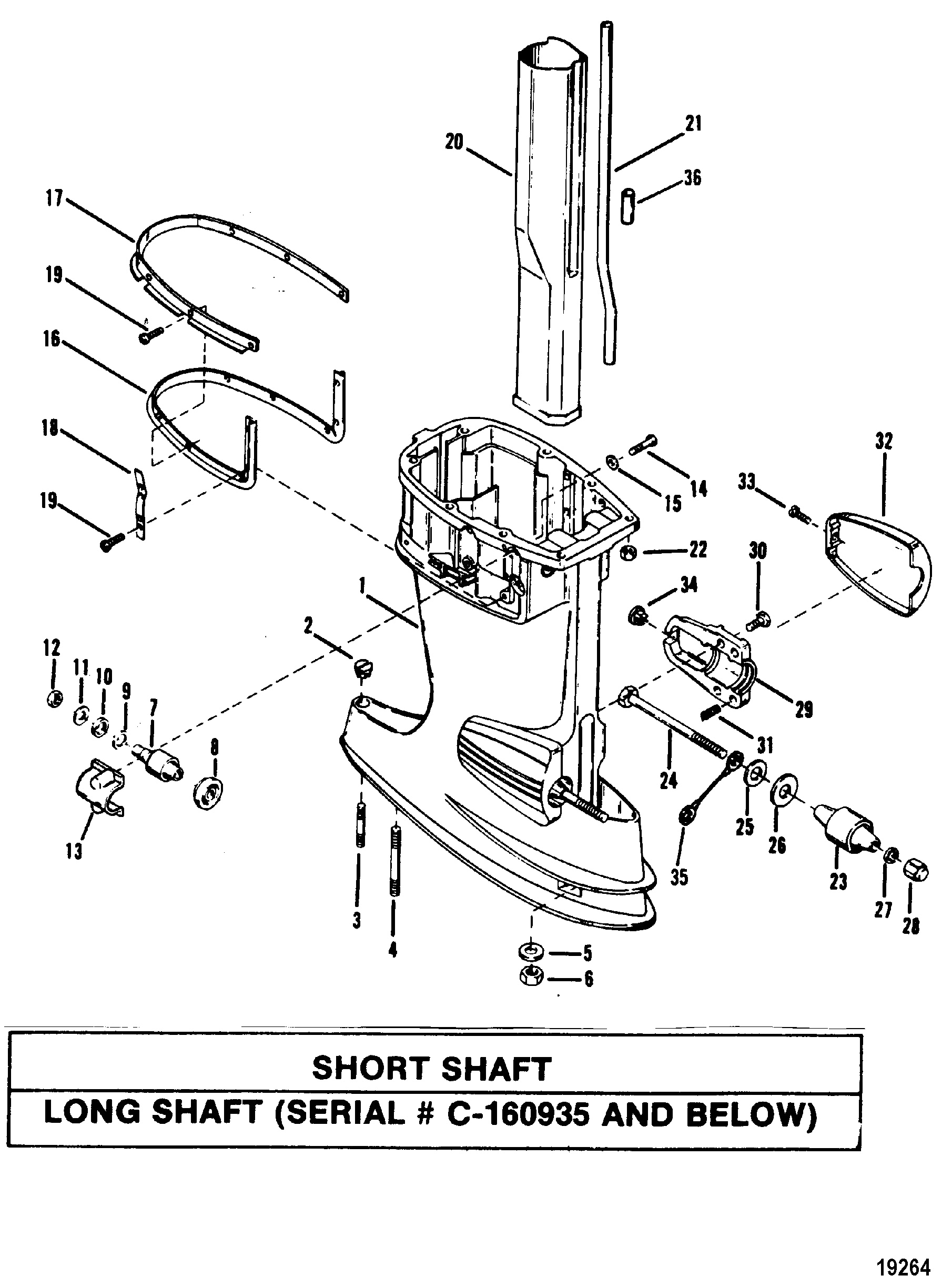 Driveshaft Housing(Short)(Long S N-0C160935 and Below)