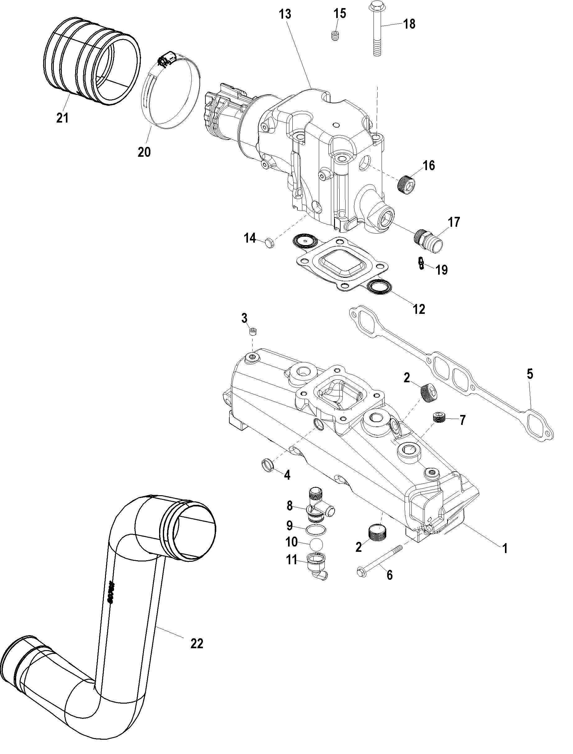 Exhaust Manifold, Elbow And Pipes