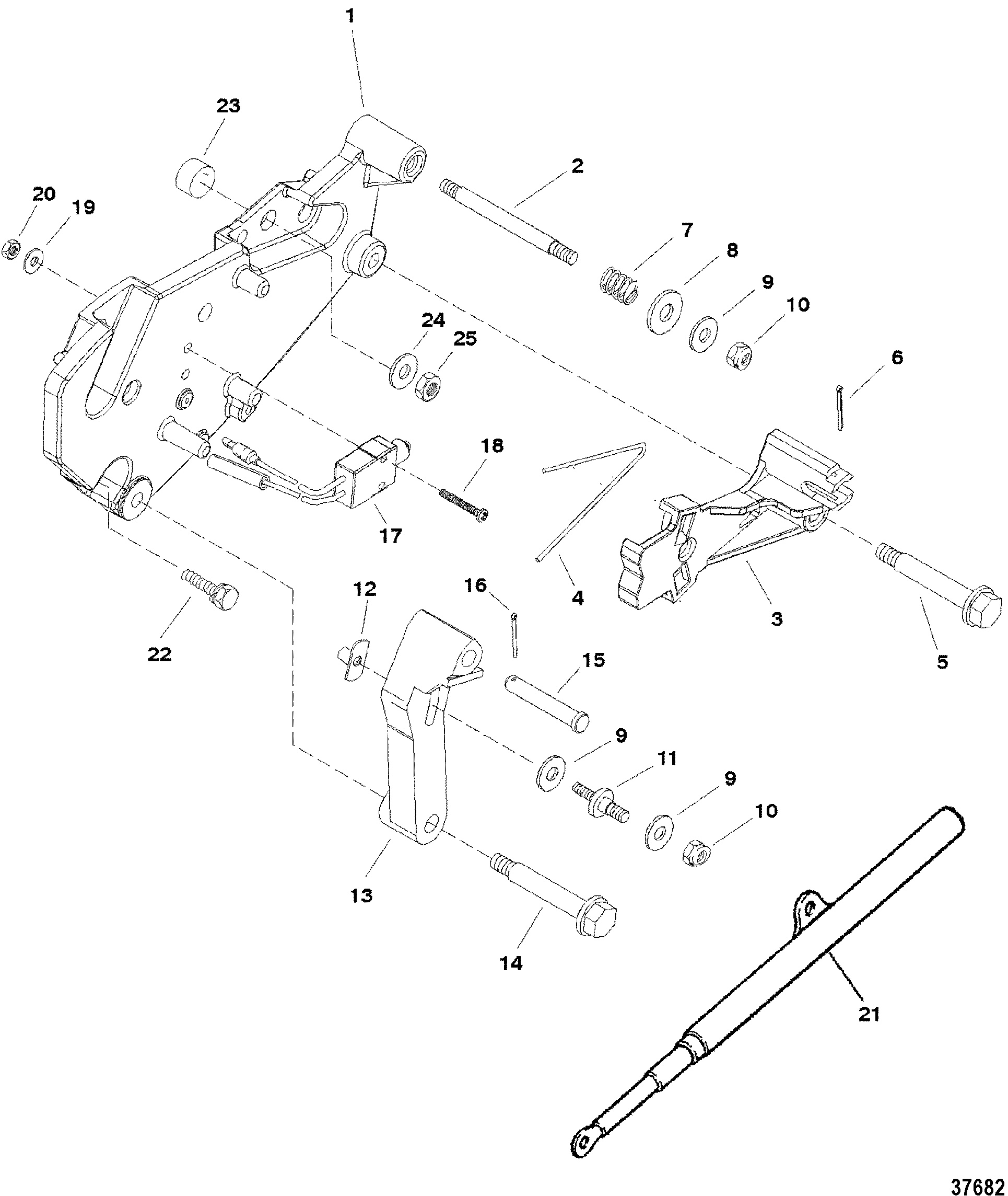 SHIFT BRACKET(ALPHA ENGINES)