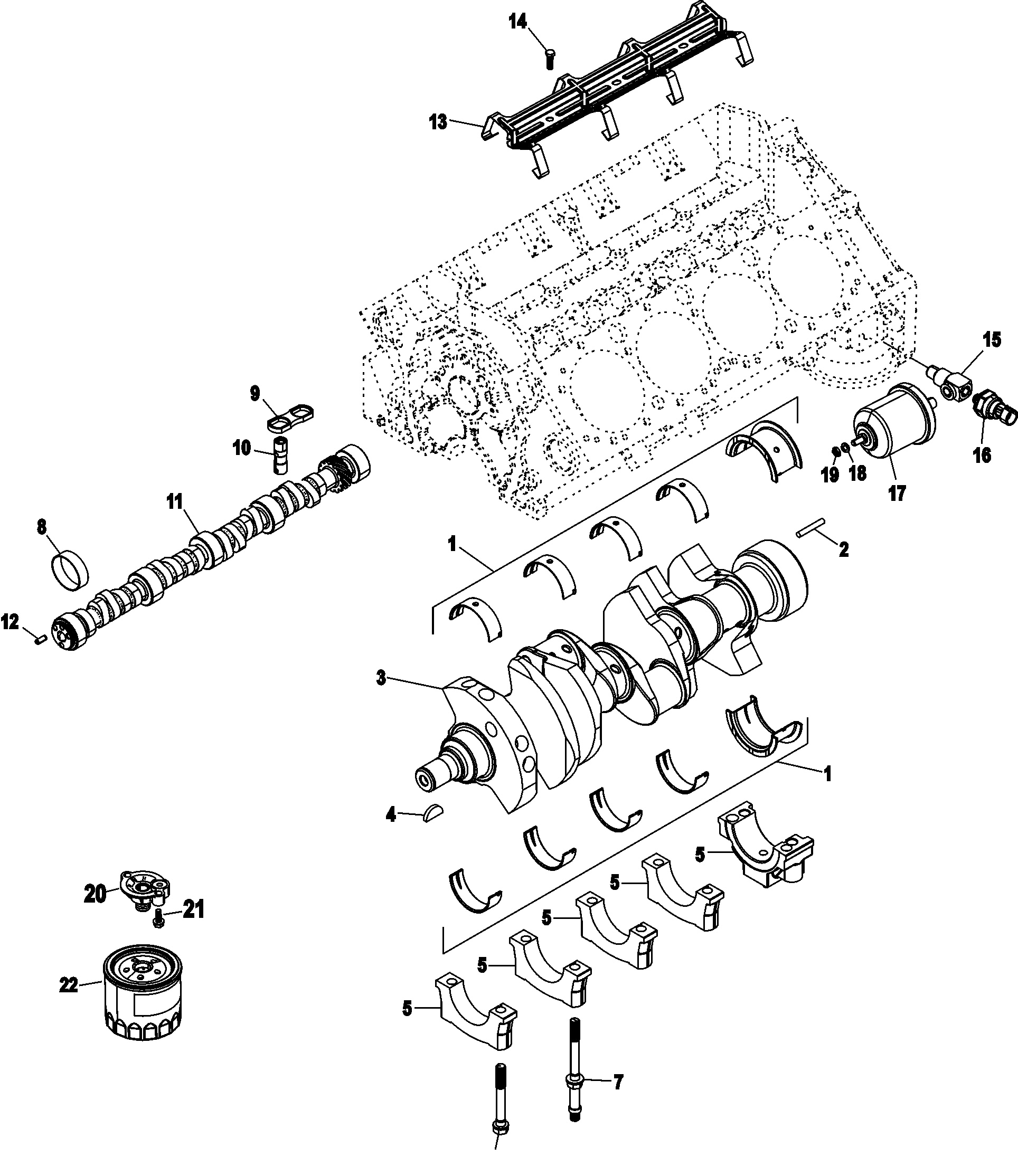Cylinder Block, Camshaft and Crankshaft