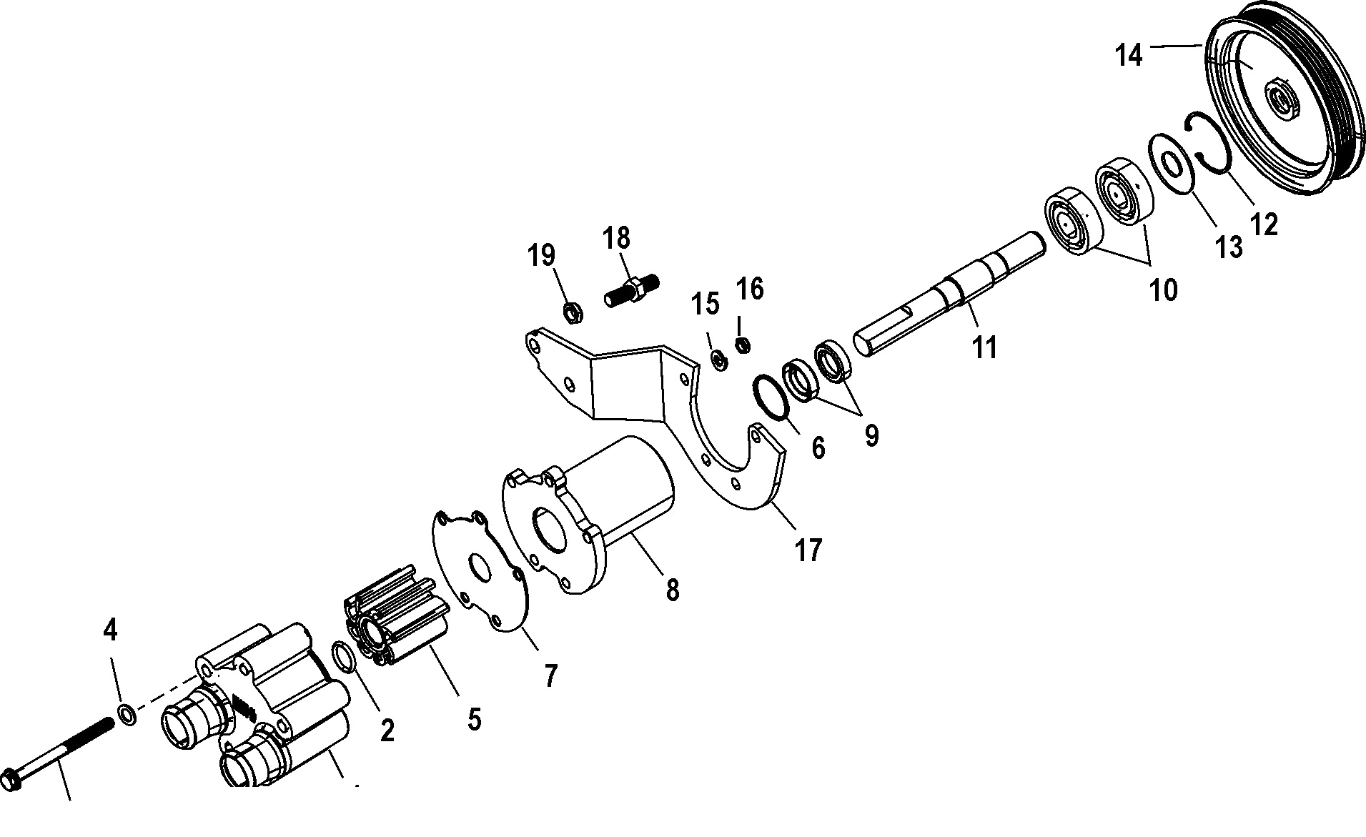 Sea Water Pump Assembly(Bravo Standard Cooling)