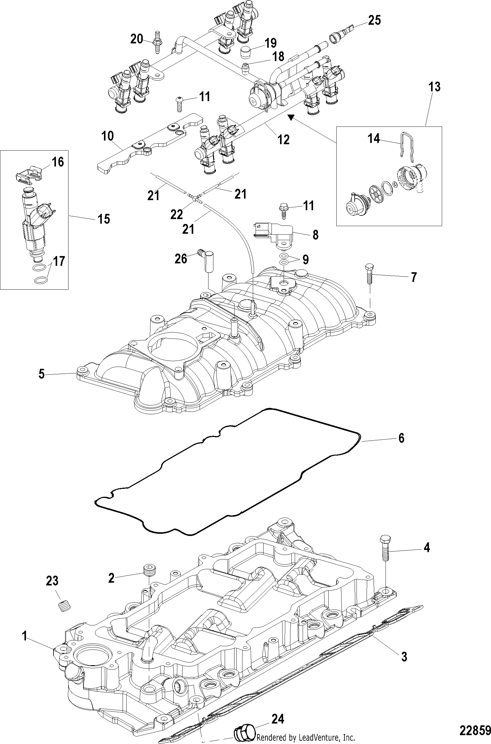 Intake Manifold and Fuel Rail