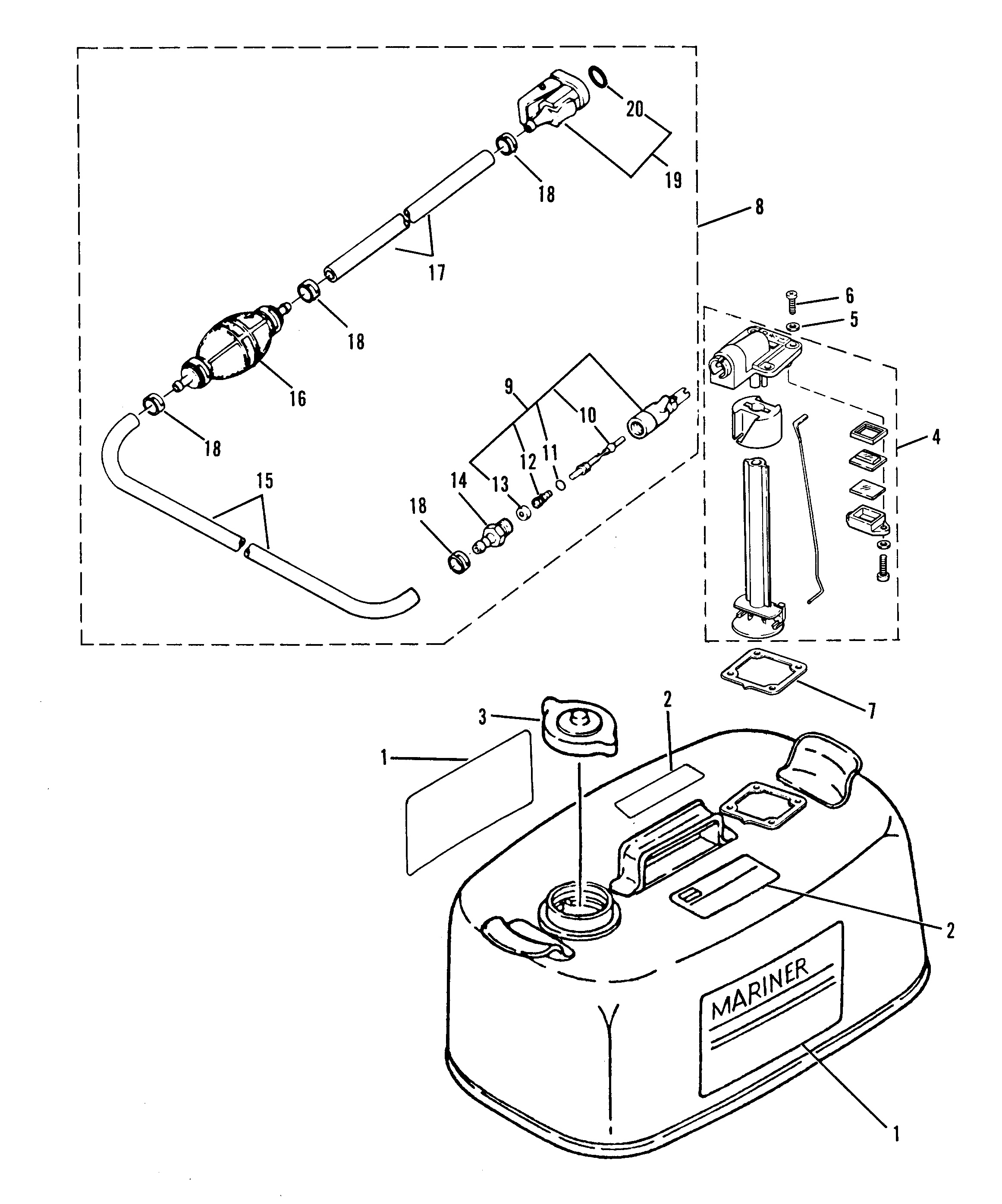 ENSEMBLE RÉSERVOIR DE CARBURANT ET CONDUITE DE CARBURANT (ÉQUIPEMENT D'ORIG.)