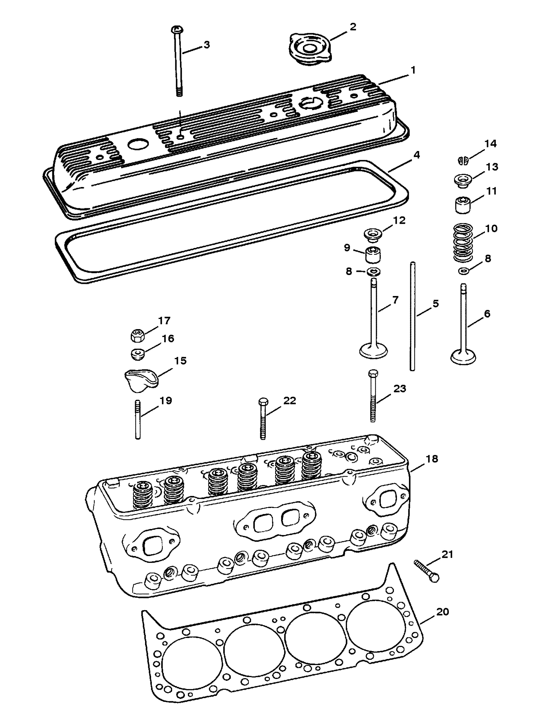 CYLINDER HEAD AND ROCKER COVER