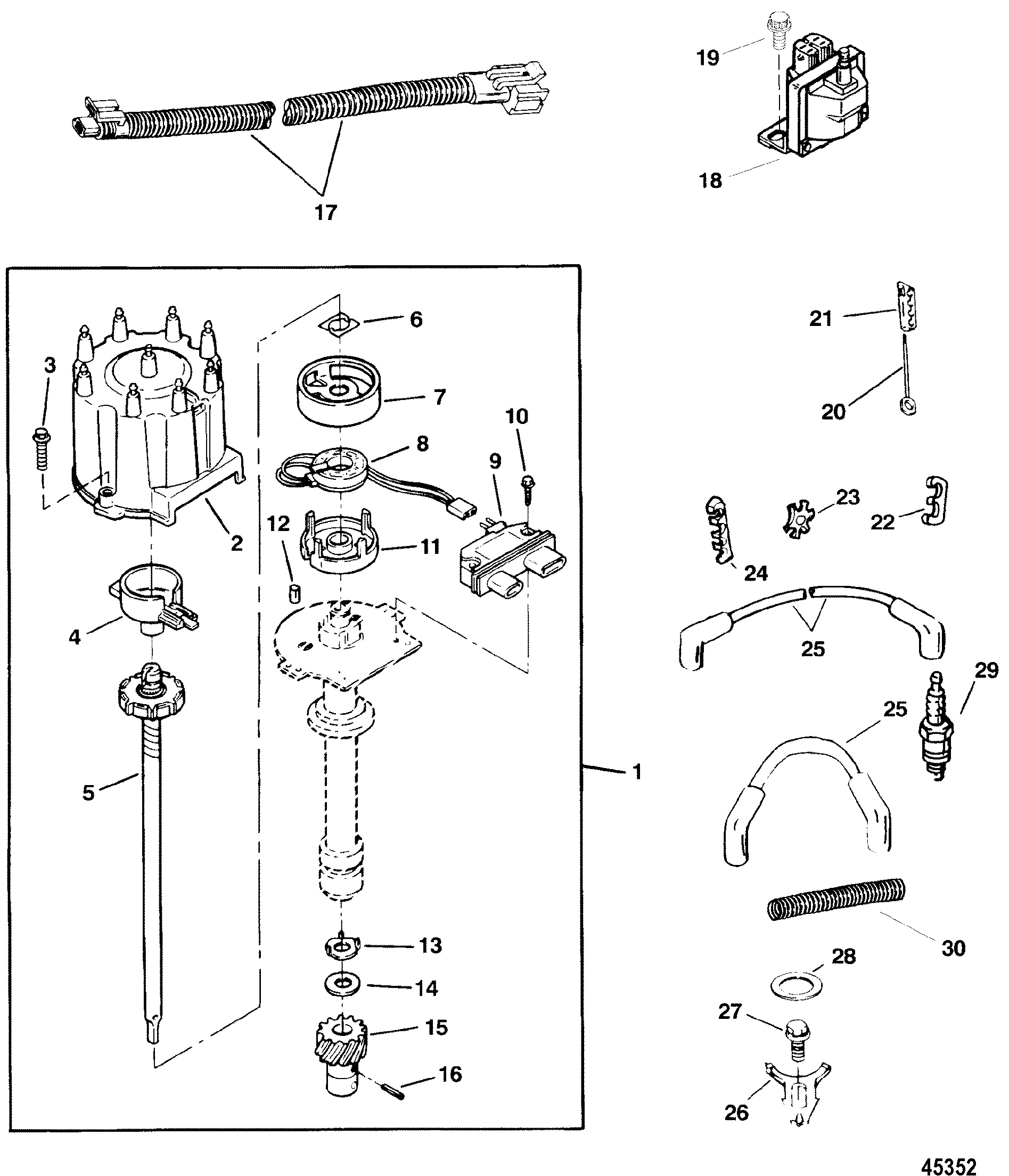 DISTRIBUTOR AND IGNITION COMPONENTS
