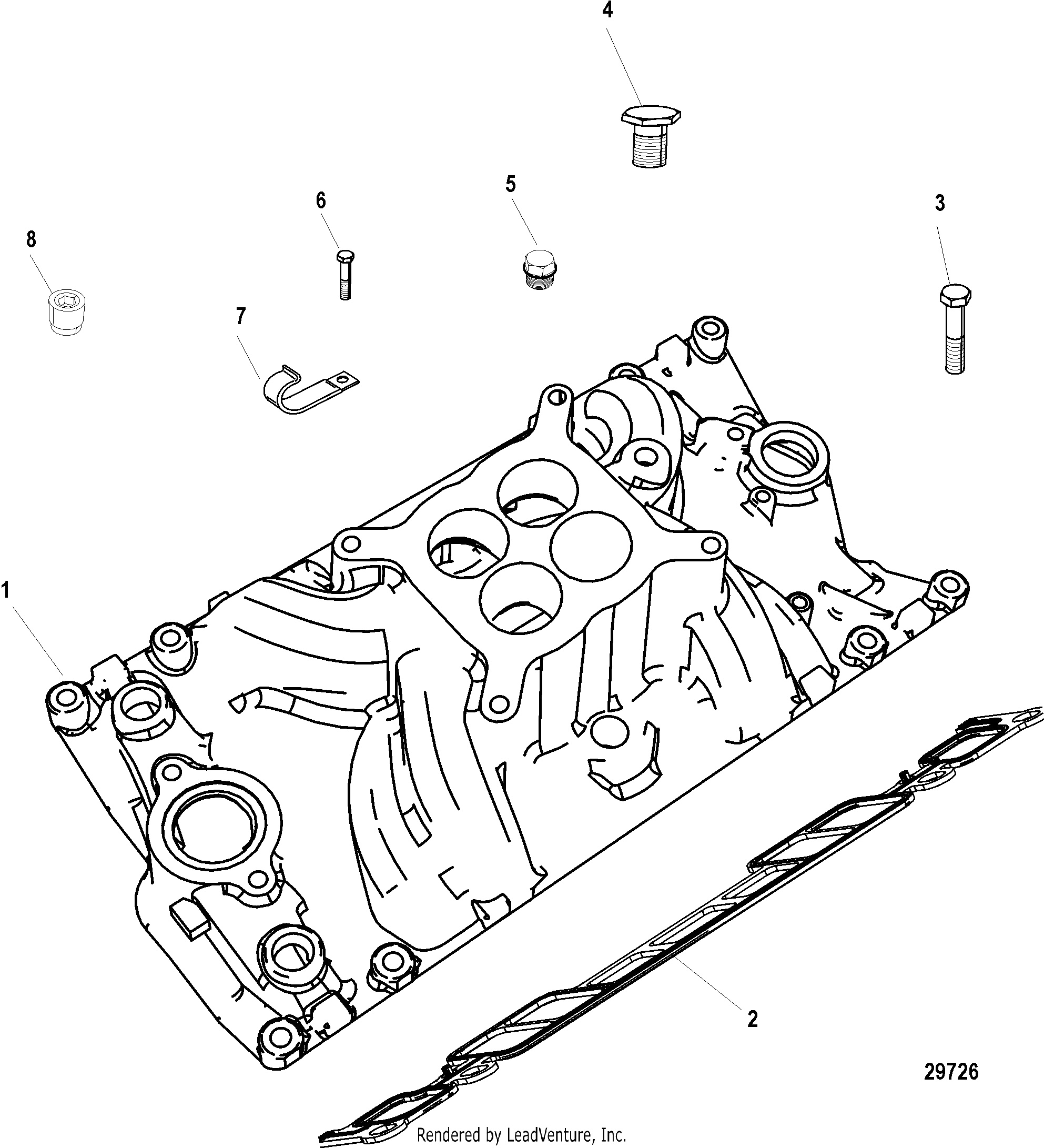 Intake Manifold, Four Barrel