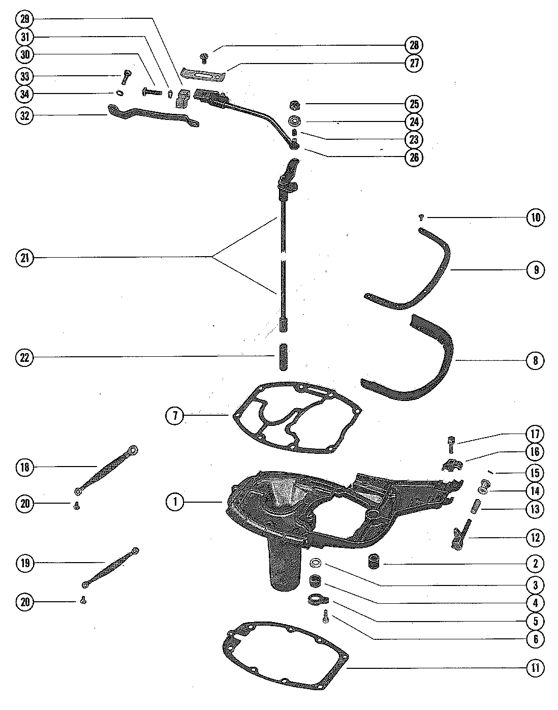 EXHAUST EXTENSION PLATE AND SHIFT LINKAGE