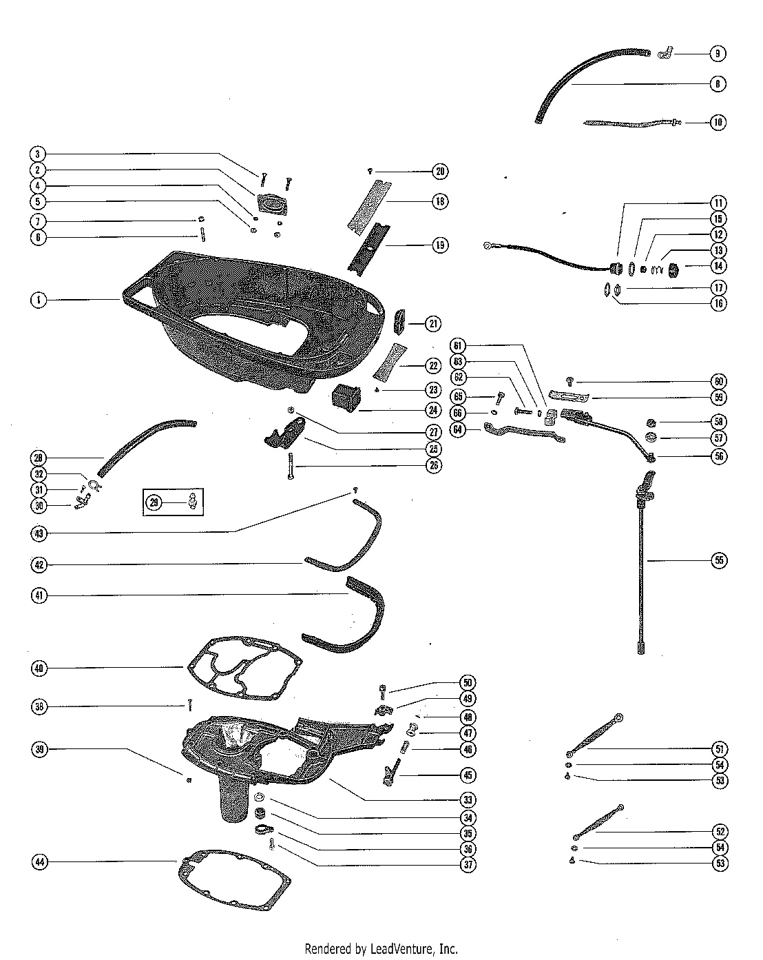 BOTTOM COWL ASSEMBLY AND SHIFT LINKAGE