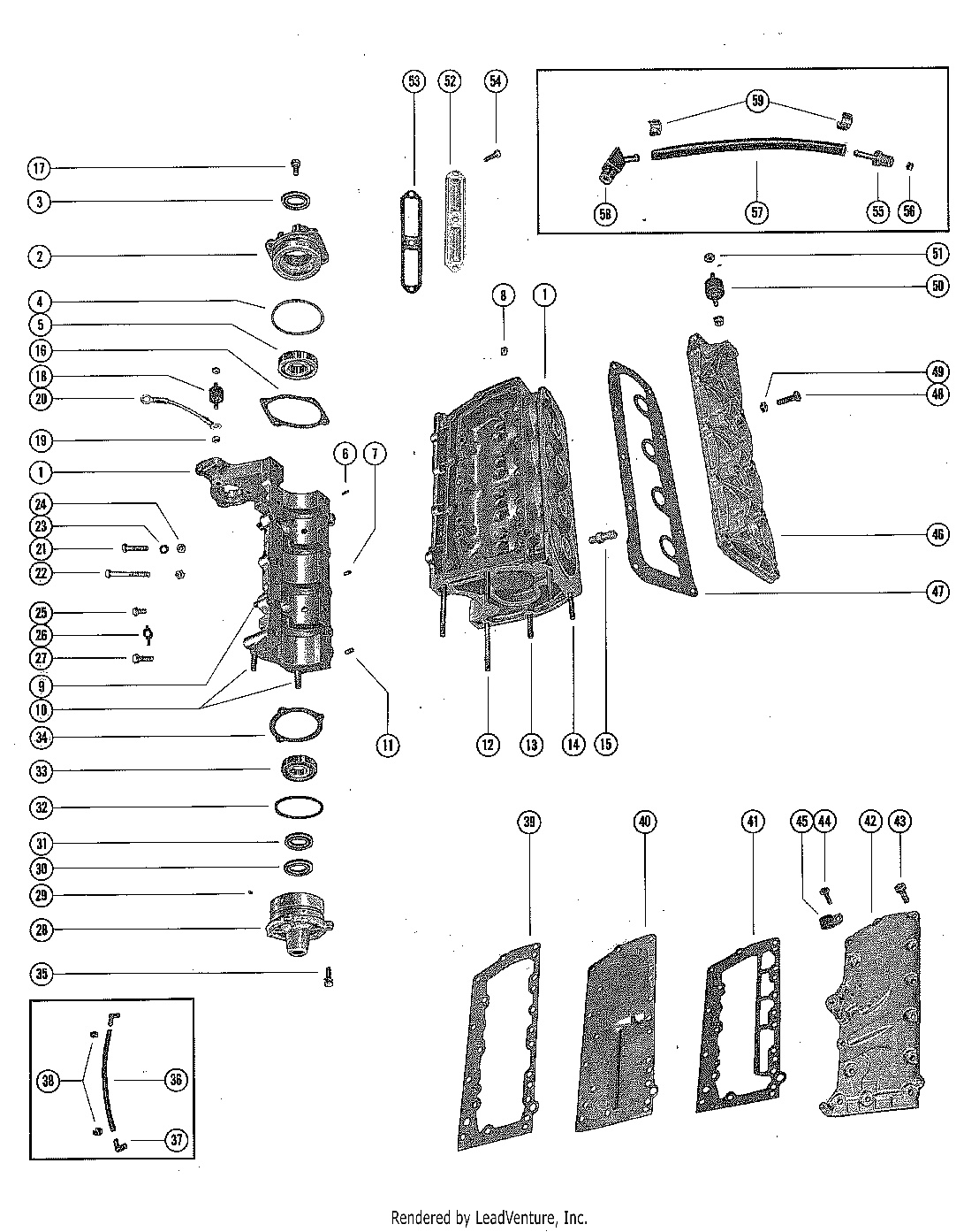CYLINDER BLOCK AND CRANKCASE ASSEMBLY