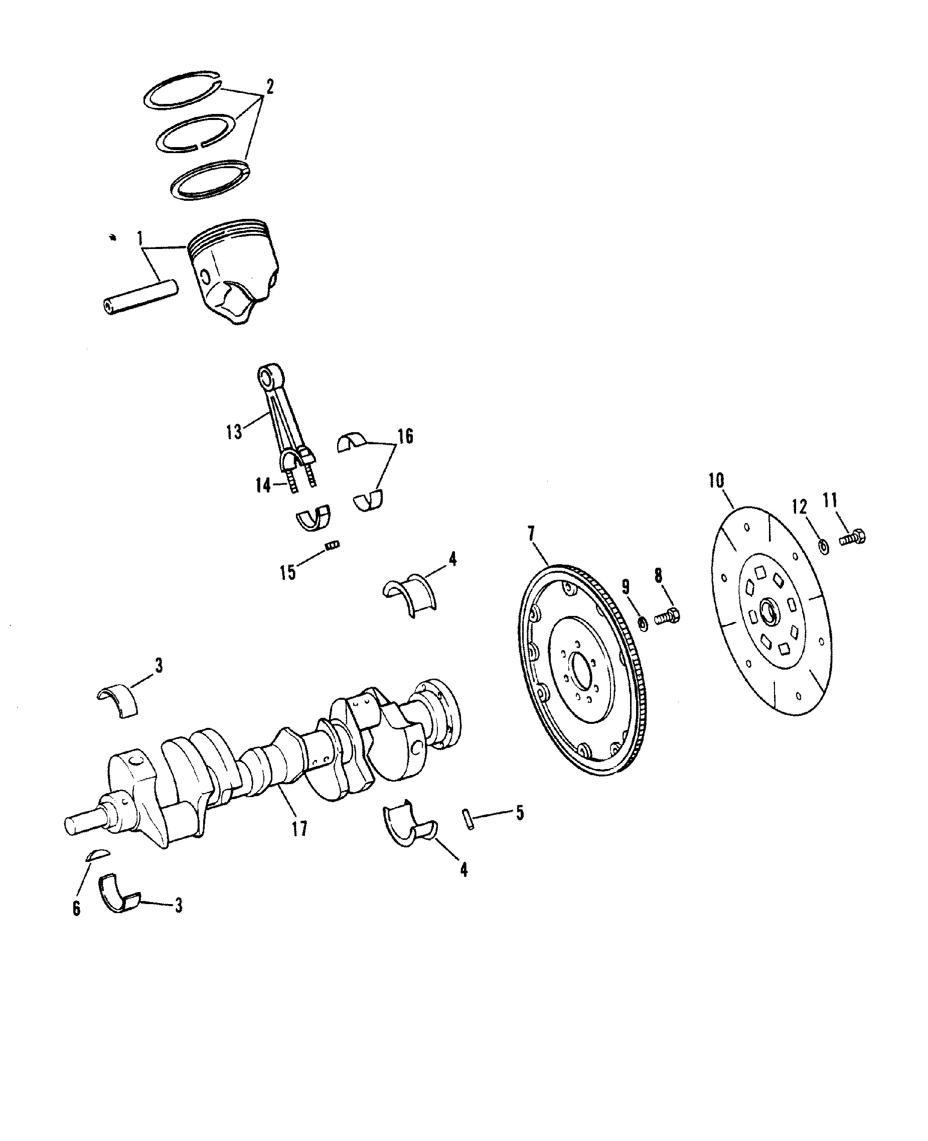 Crankshaft, Pistons and Connecting Rods