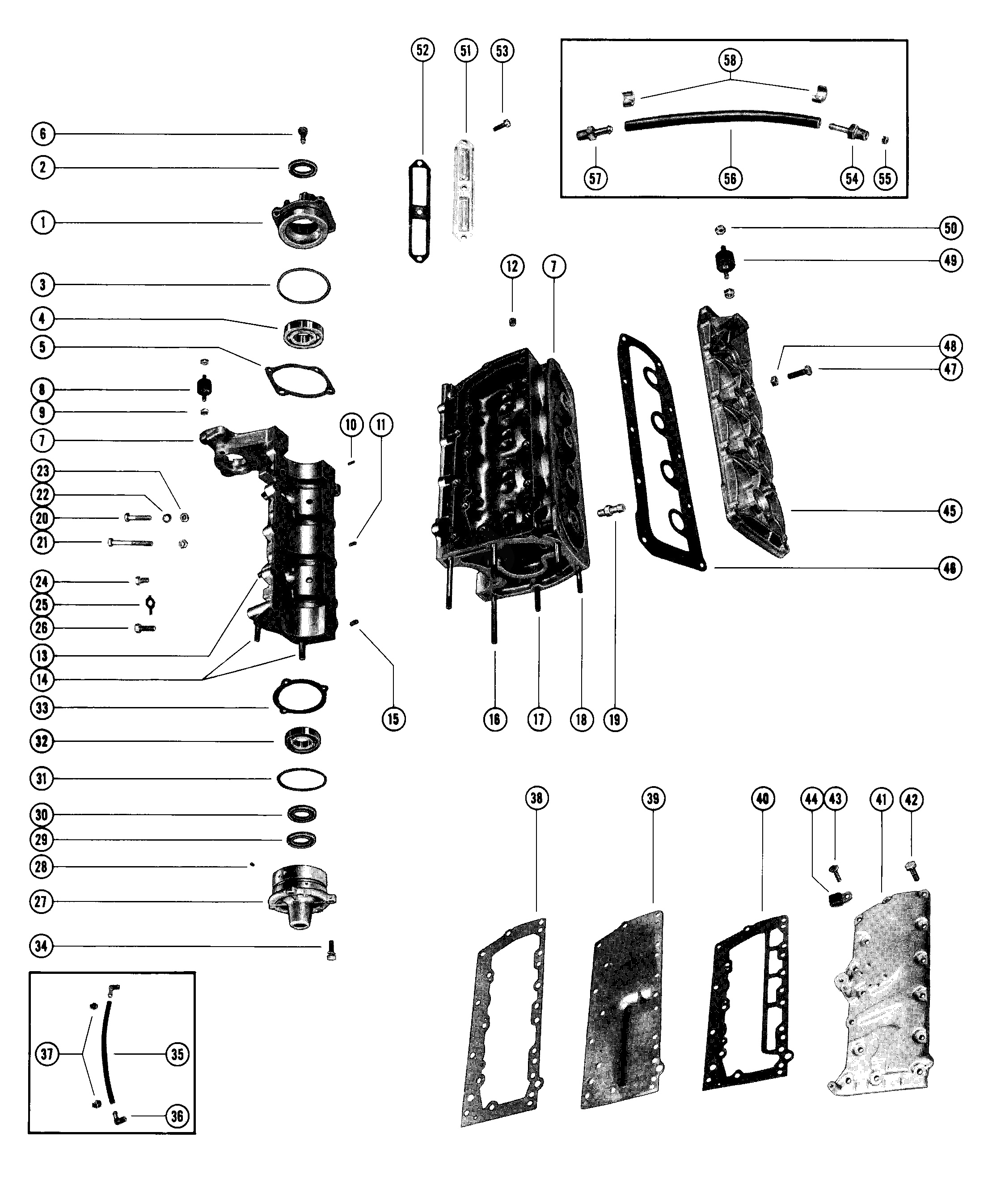 CYLINDER BLOCK AND CRANKCASE ASSEMBLY