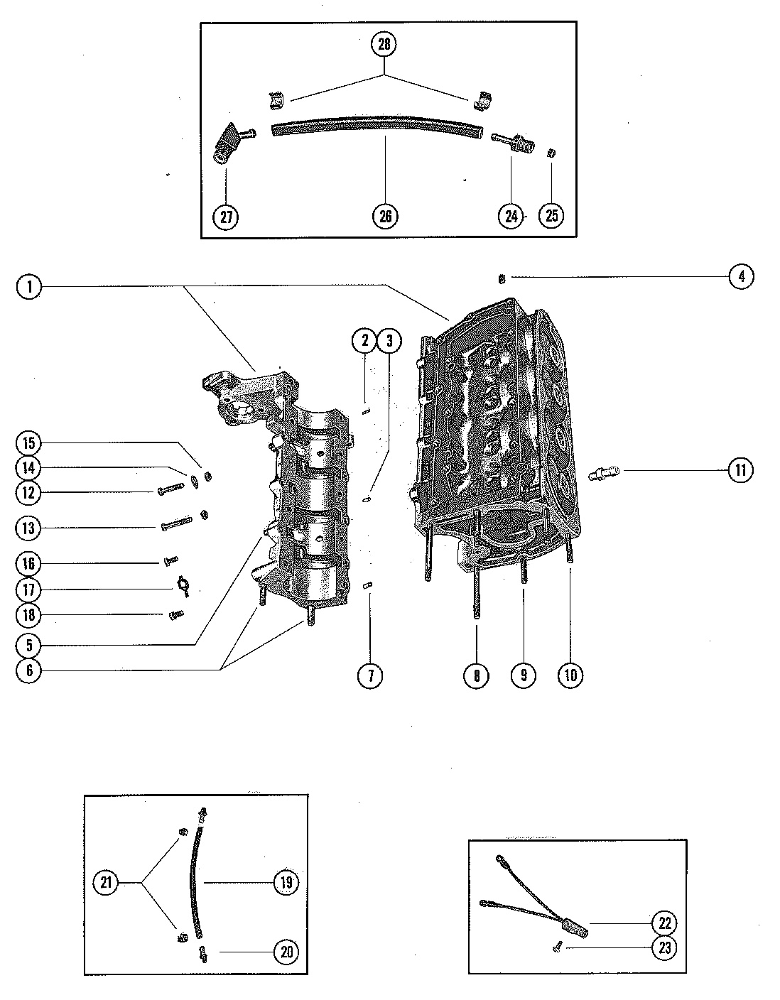 CYLINDER BLOCK AND CRANKCASE ASSEMBLY