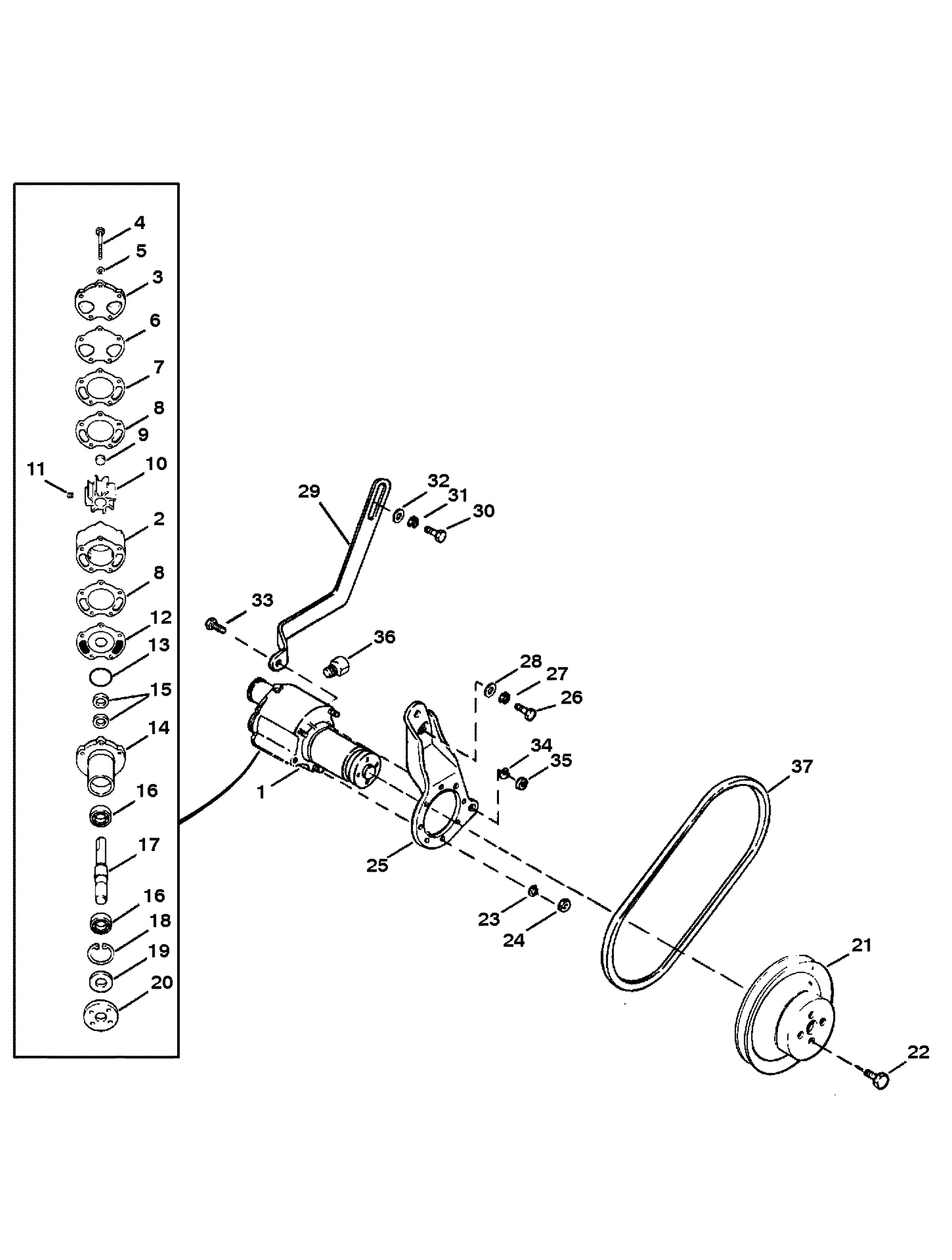 SEA WATER PUMP ASSEMBLY