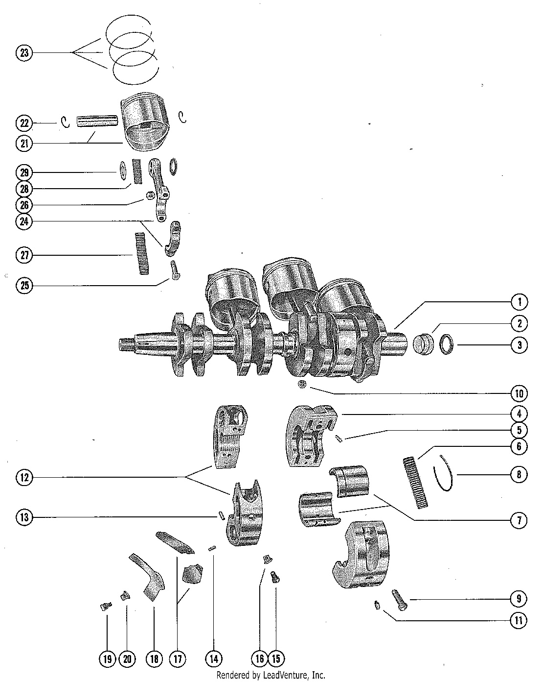 CRANKSHAFT, PISTON AND CONNECTING ROD