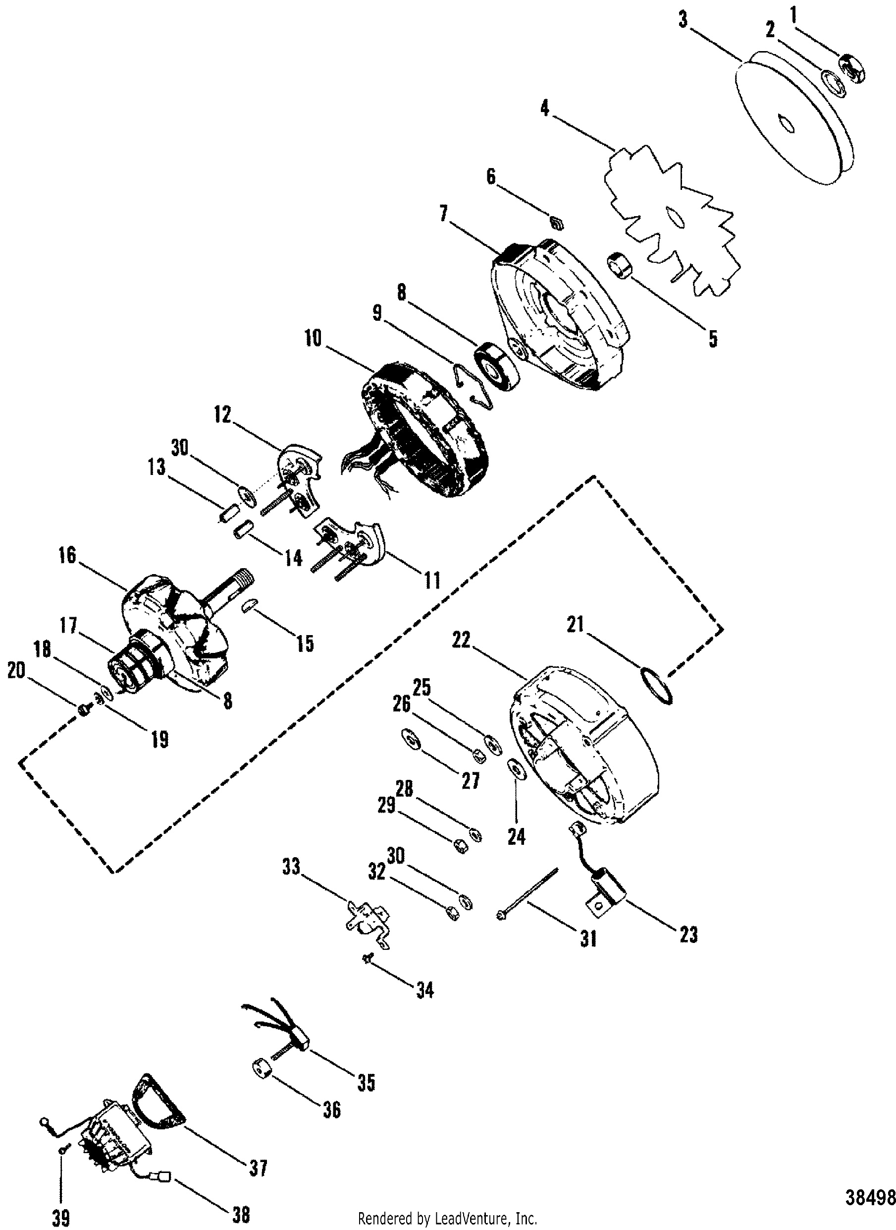 ALTERNATORE(MOTOROLA #8MR2039K)