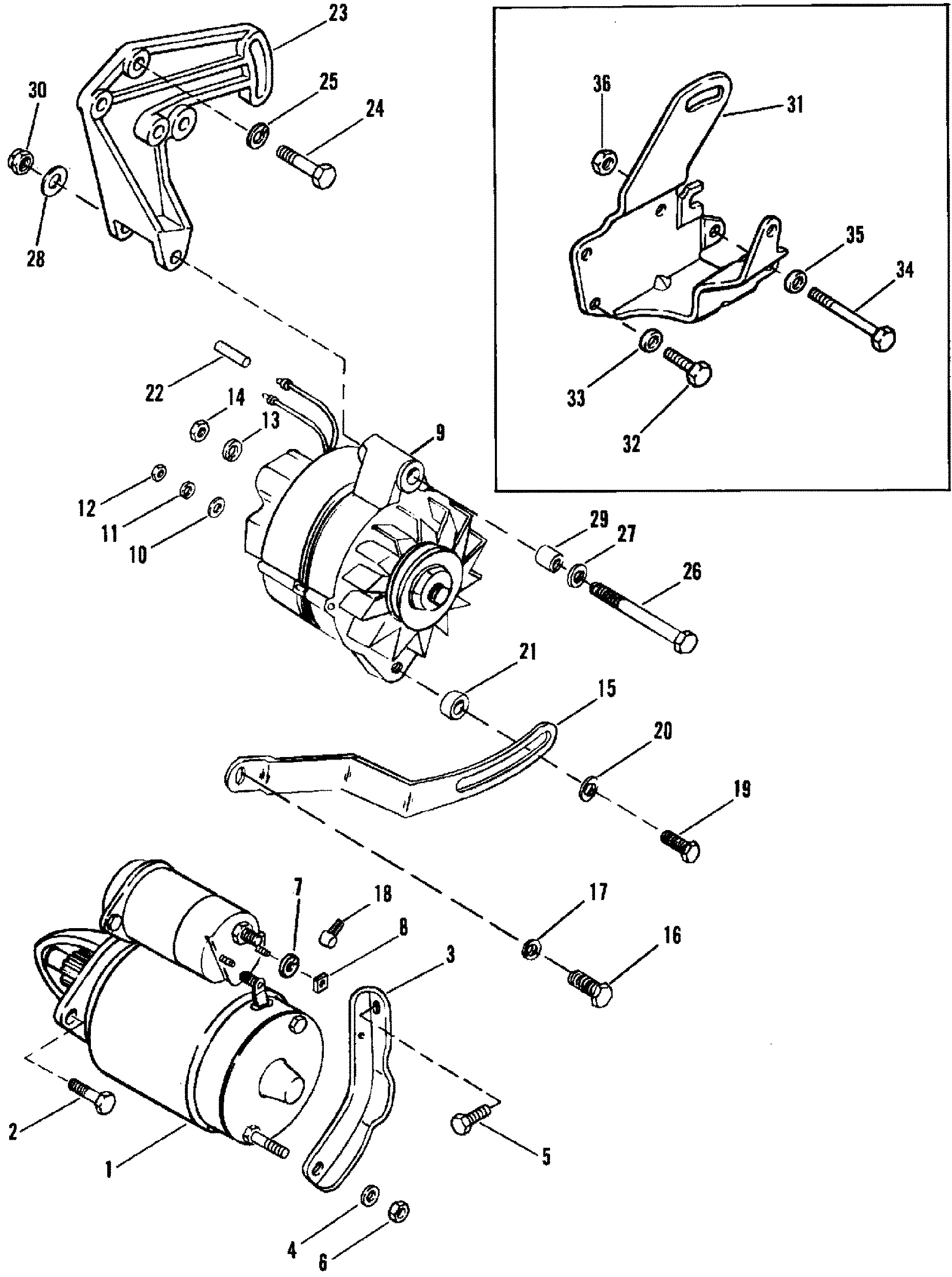 STARTER MOTOR AND ALTERNATOR